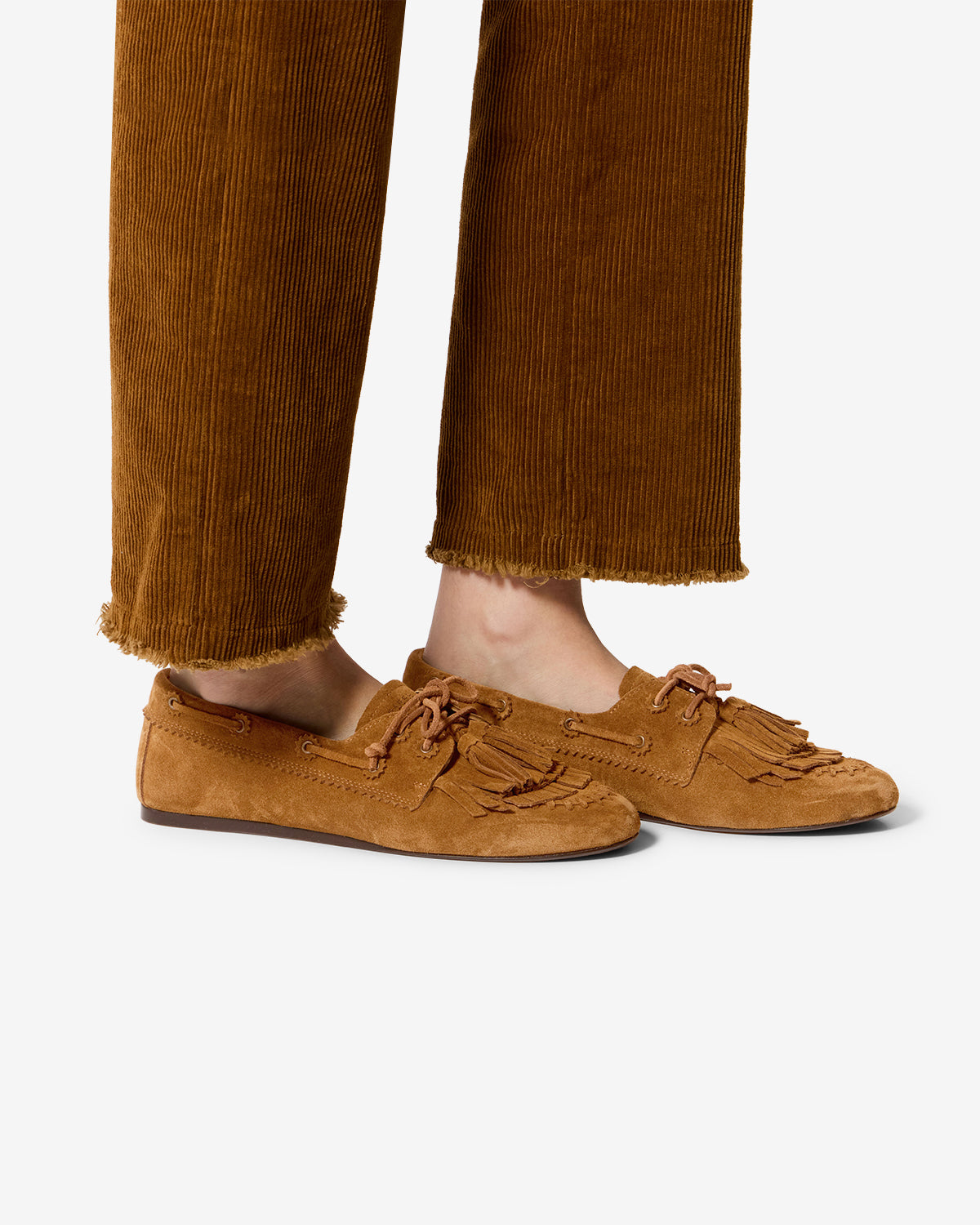 Isabel Marant Fersi mocassins cuir marron velours