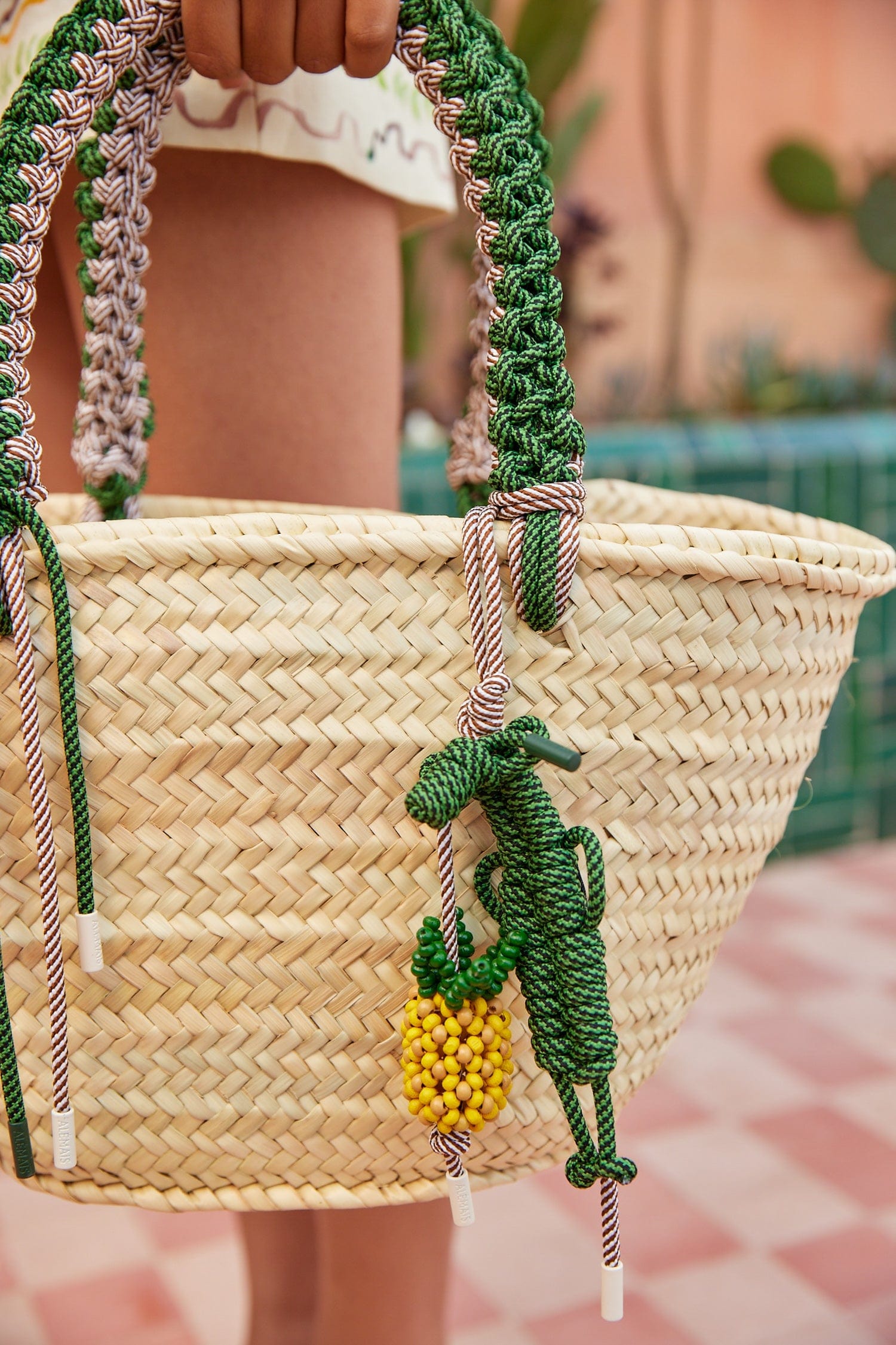 Alemais Macrame Midi panier palmier taille unique