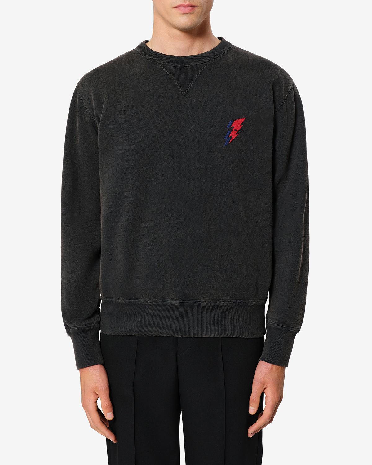 Isabel Marant Mike sweatshirt coton noir délavé