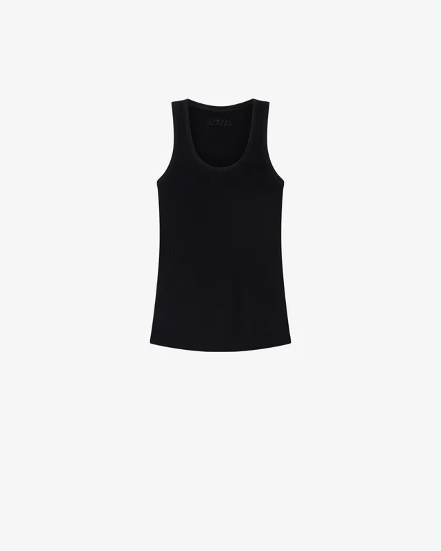 Isabel Marant Thea débardeur coton noir ajusté