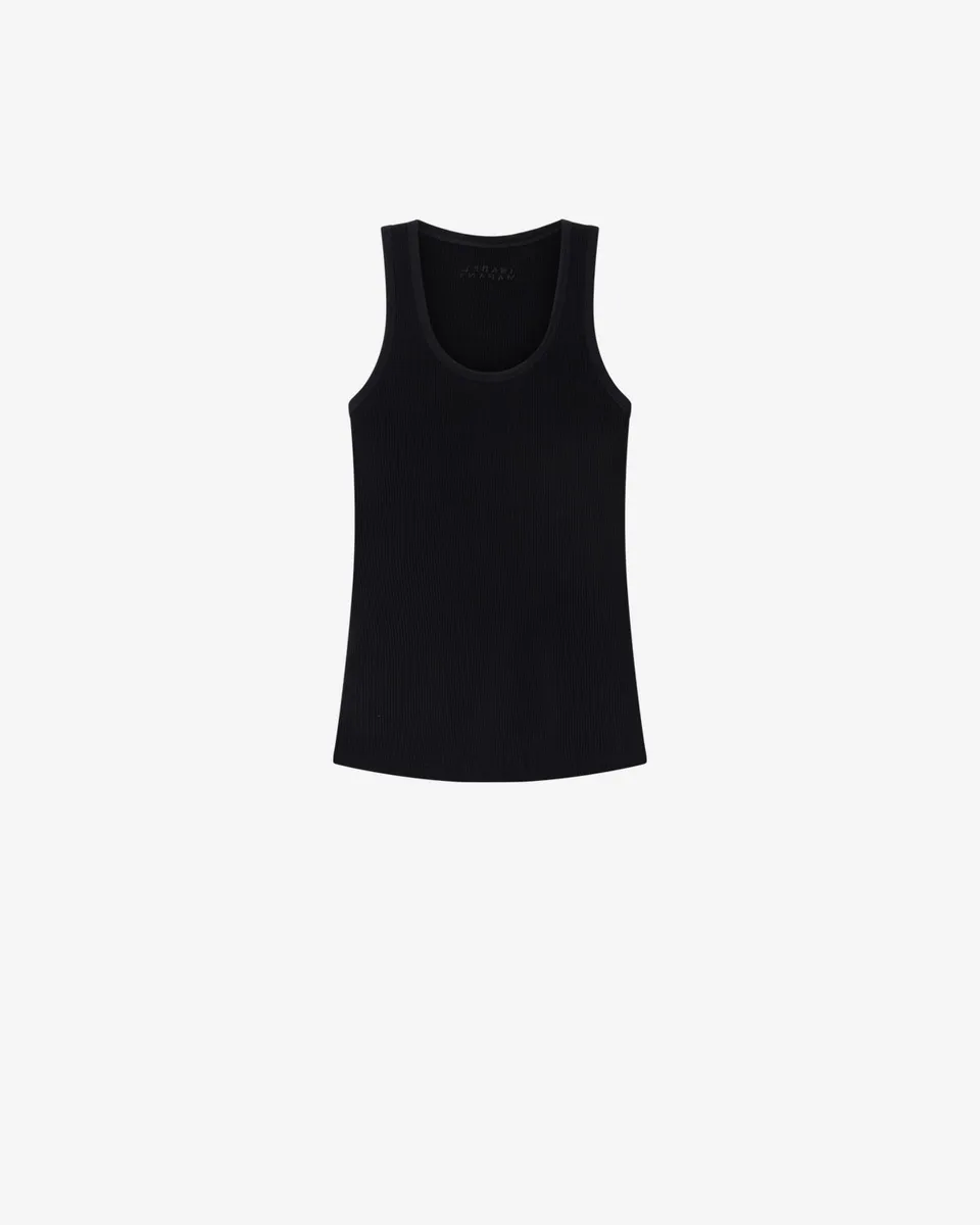 Isabel Marant Thea débardeur coton noir ajusté