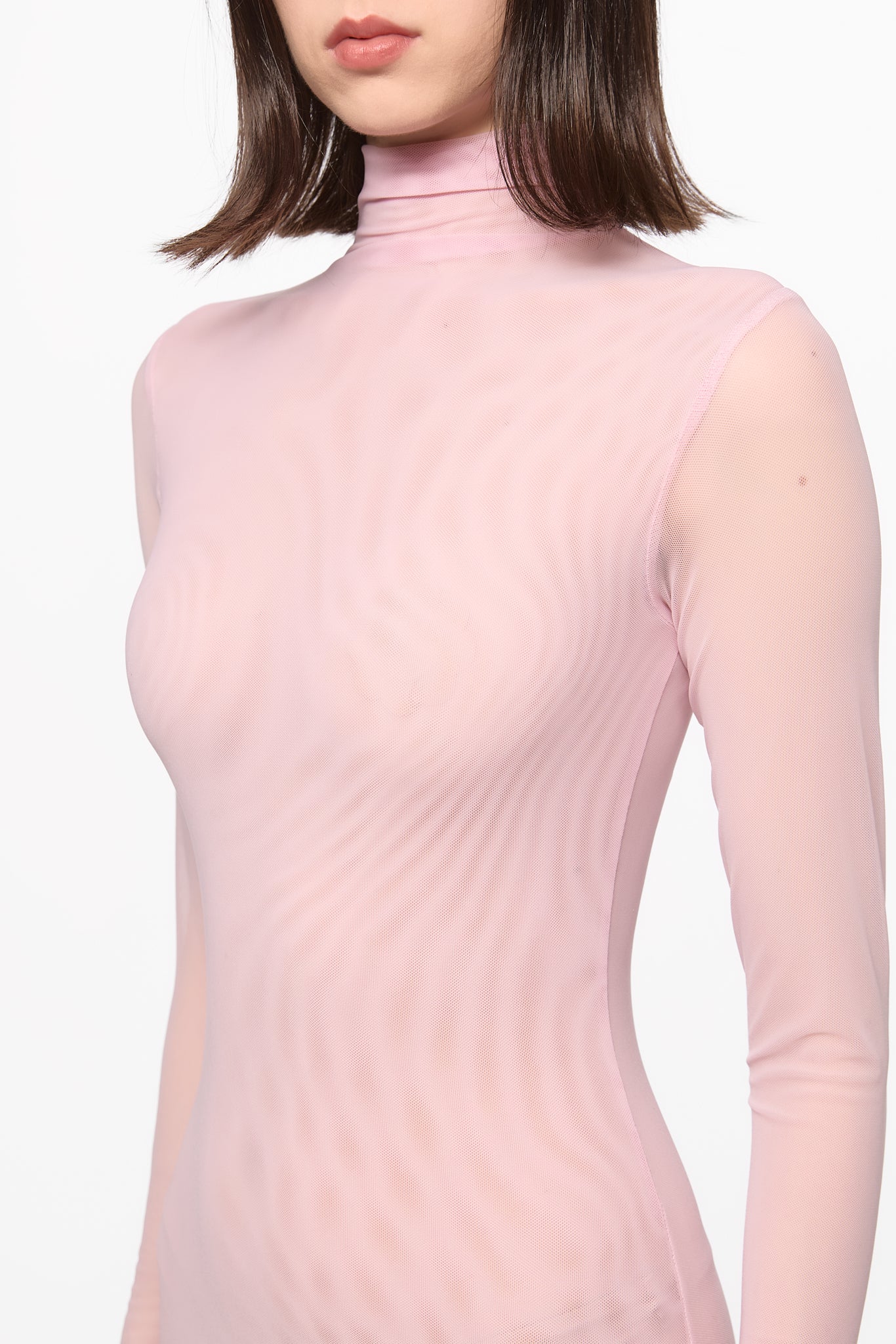 ATU Body Couture Pink Mesh Mermaid robe longue rose S