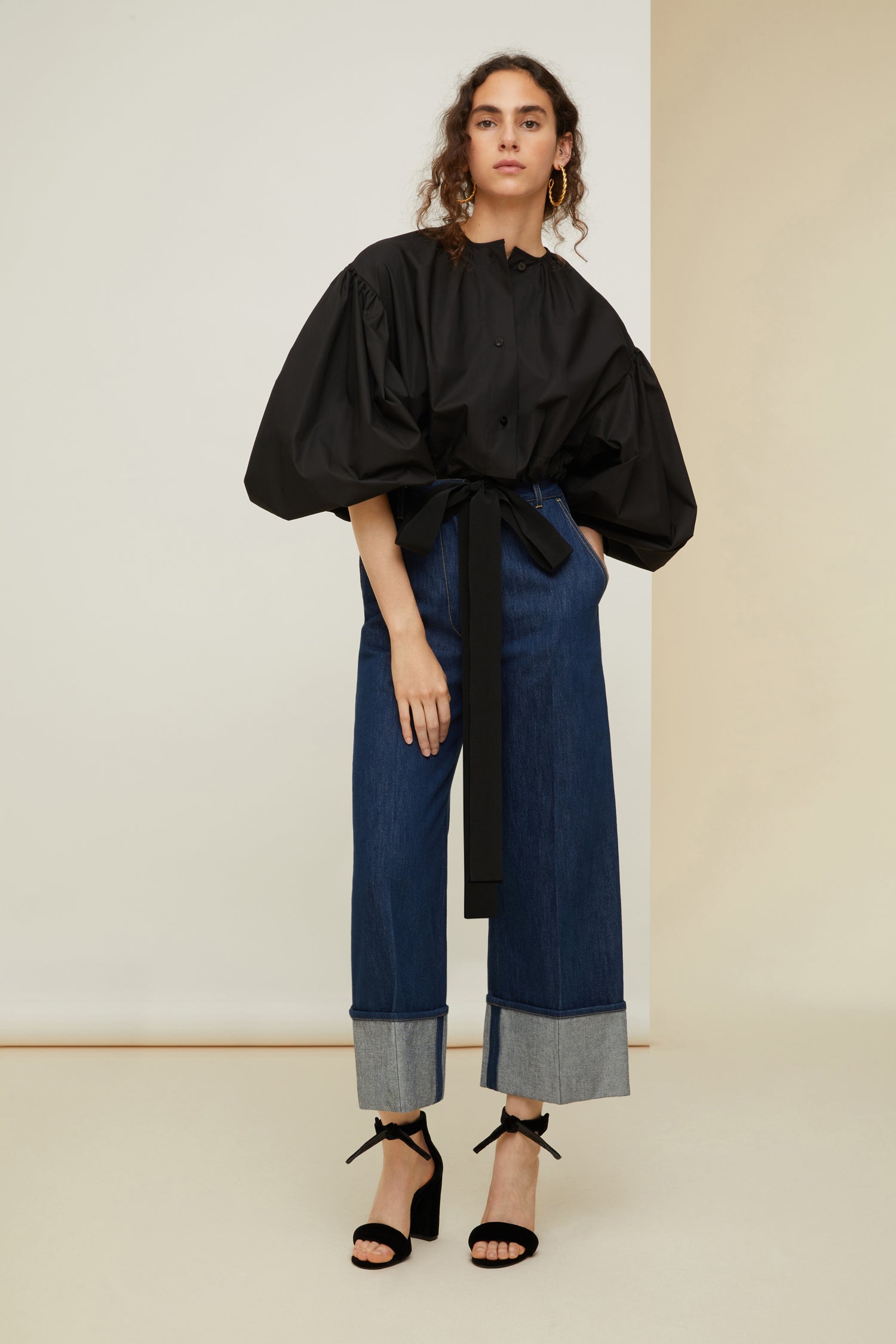 Patou TO028 top court coton bio Noir