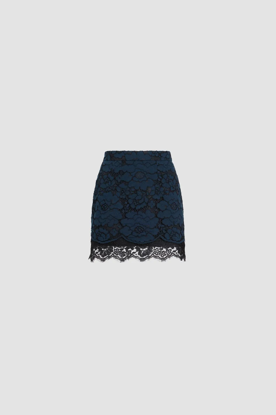 Patou P26SK1080247694N mini jupe dentelle bleu marine