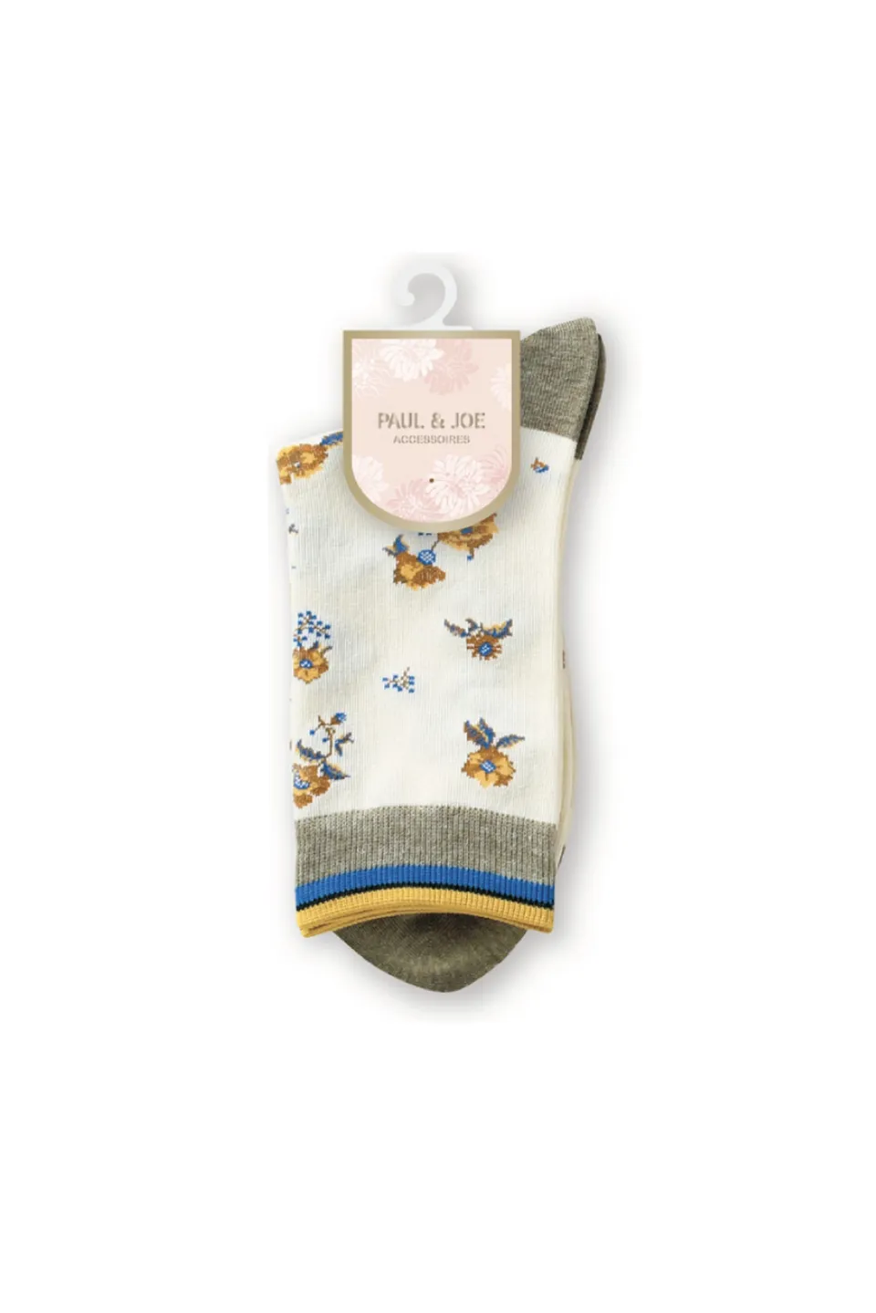 Paul & Joe chaussettes motif floral écru 36-39