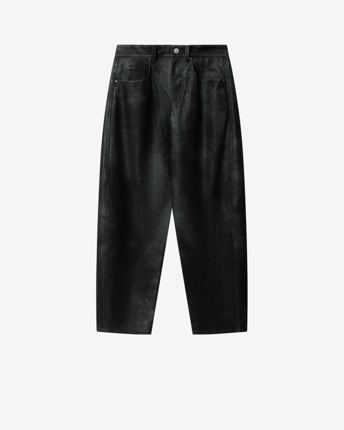 Isabel Marant Belky PA0780FA pantalon barrel noir patiné