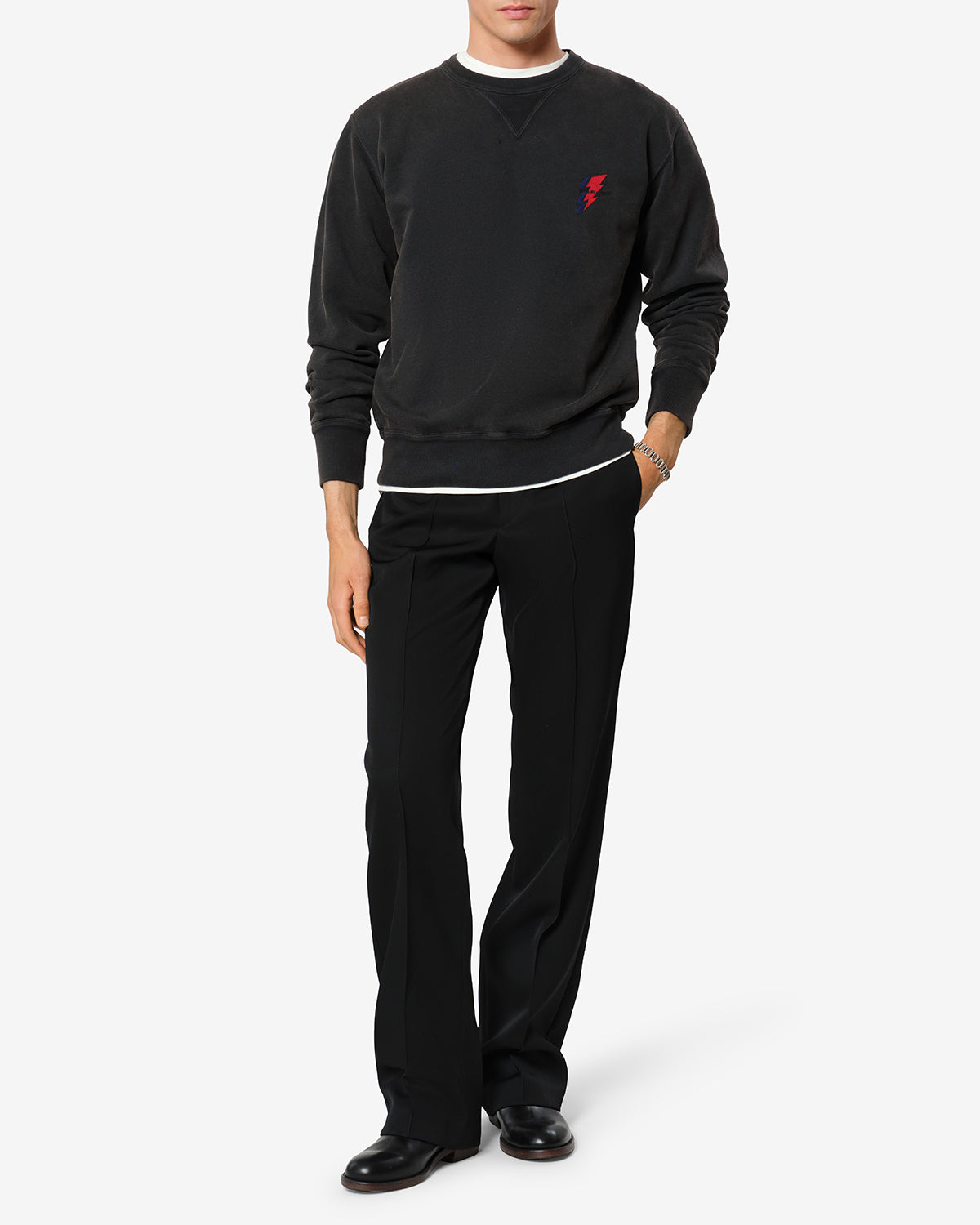 Isabel Marant Mike sweatshirt coton noir délavé