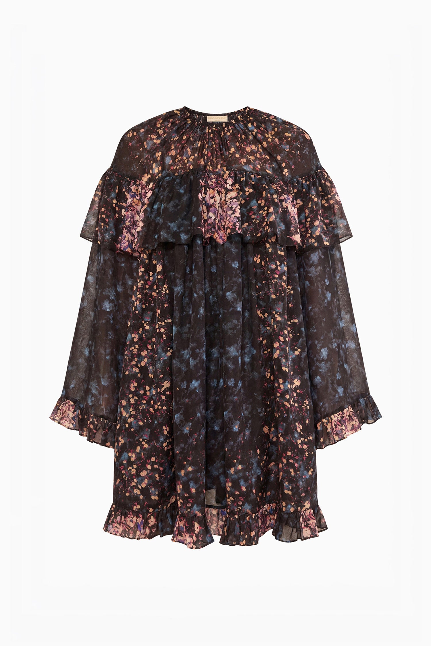 Ulla Johnson Lune FA260128 robe mini Eclipse soie jacquard