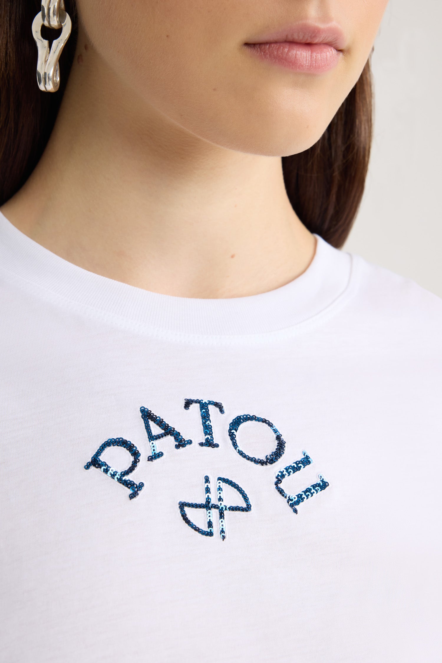Patou JE214 polo T-shirt blanc coton bio