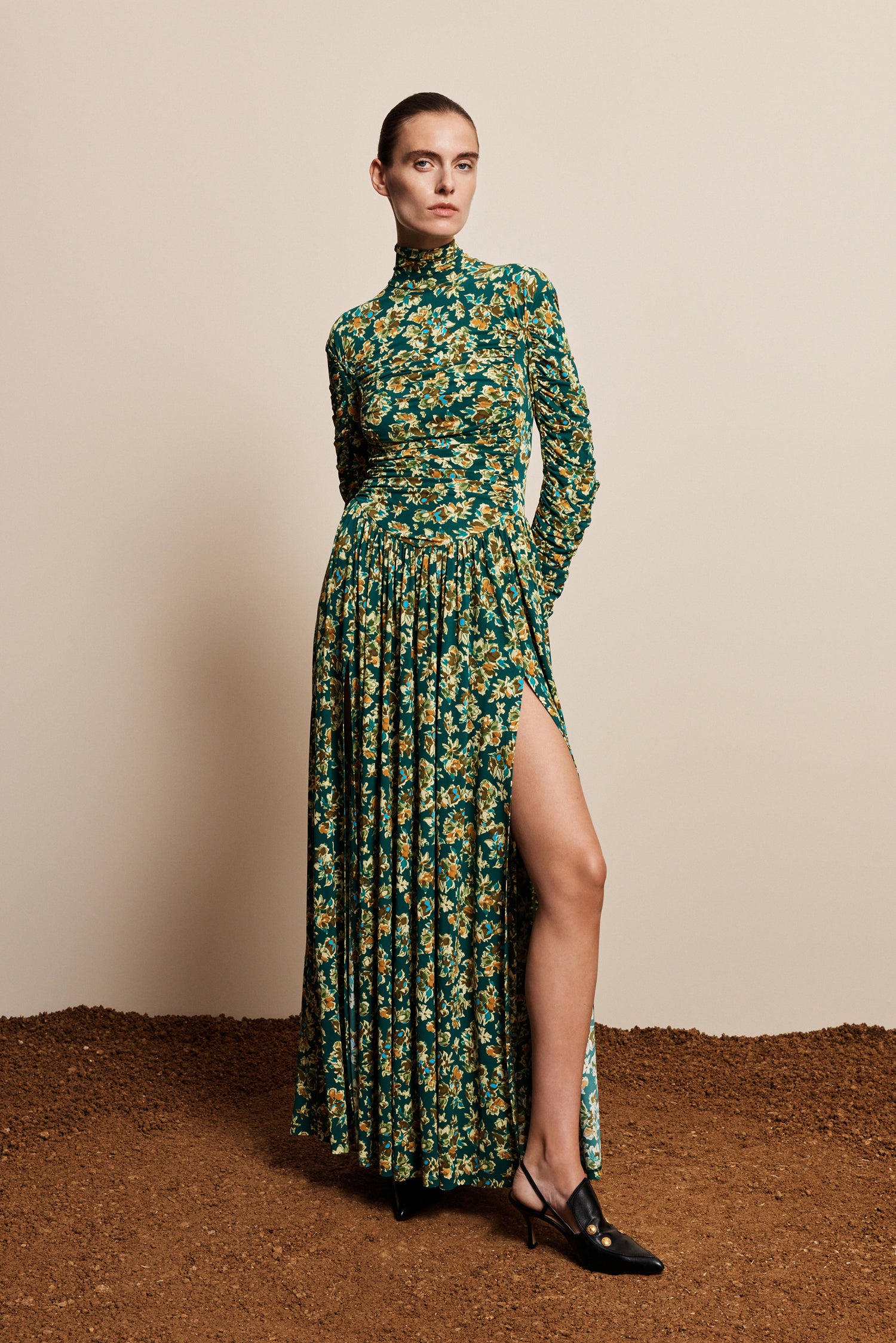 Alemais Clem Ruched Midi Dress robe midi taille 8 AU