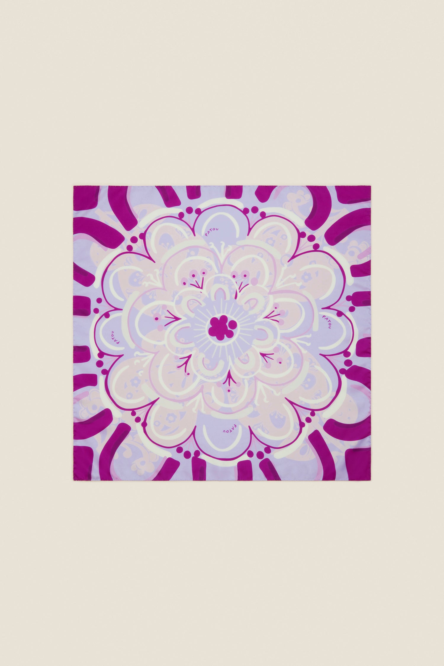 Patou AC013 foulard soie Wisteria Flower TU violet