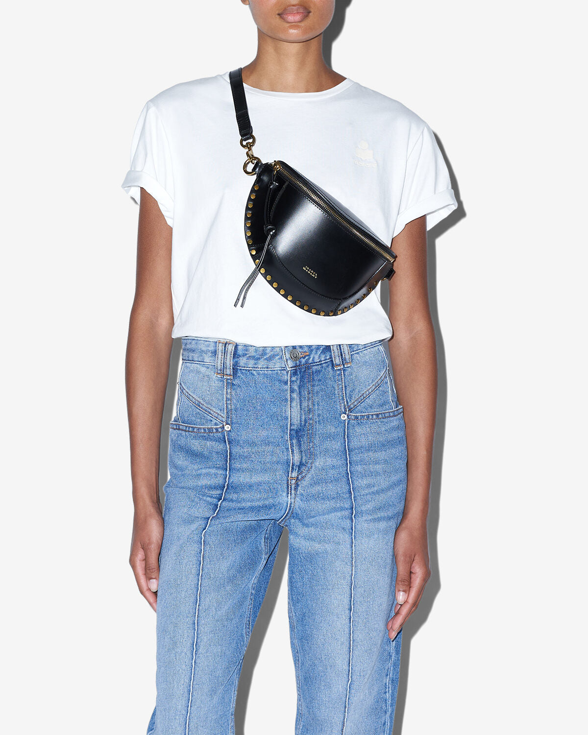 Isabel Marant Skano sac banane cuir noir