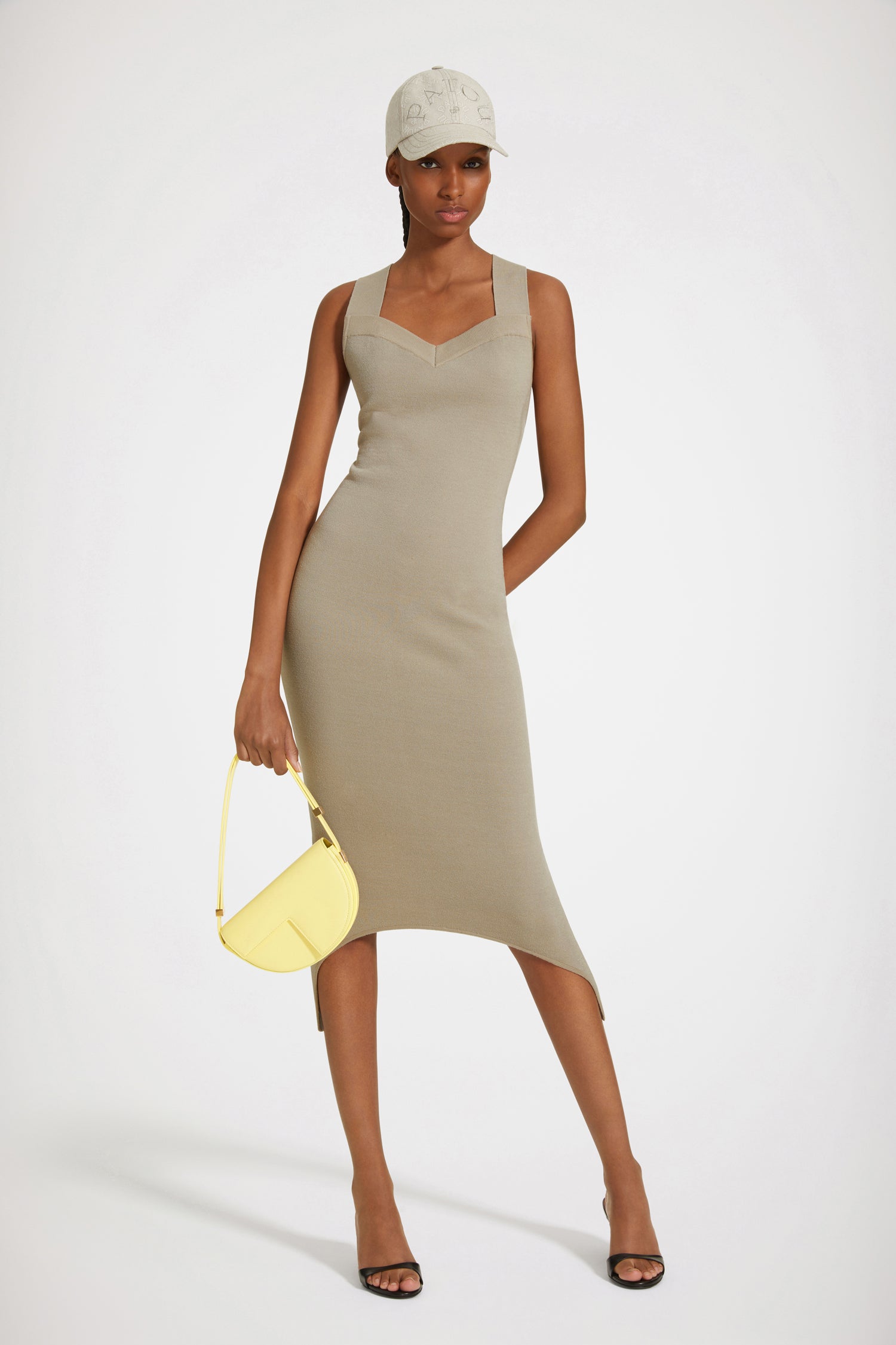 Patou Dresses KN1188060106P robe maille beige parchemin
