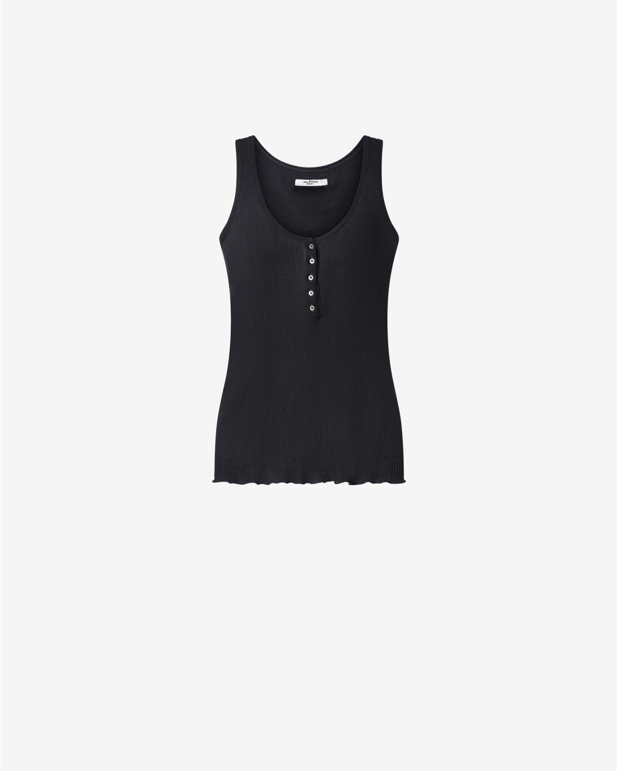 Isabel Marant Helma débardeur soie noir délavé
