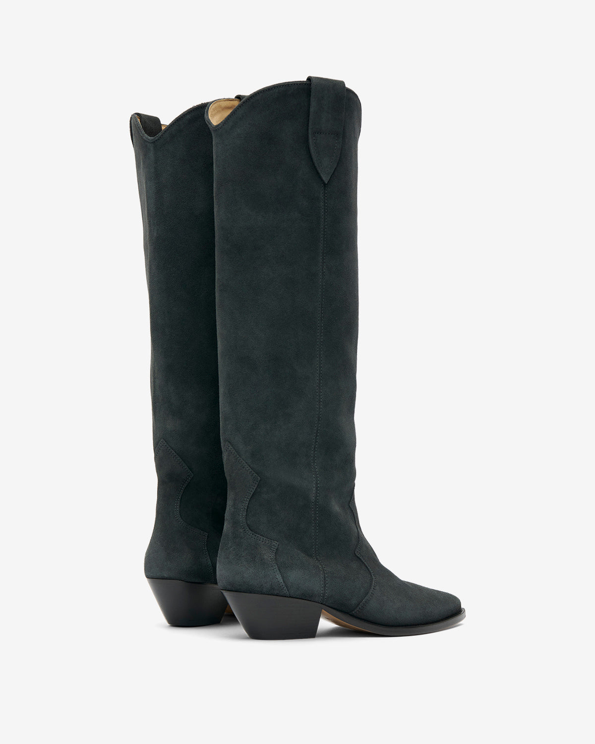 Isabel Marant Denvee bottes cuir noir délavé santiag