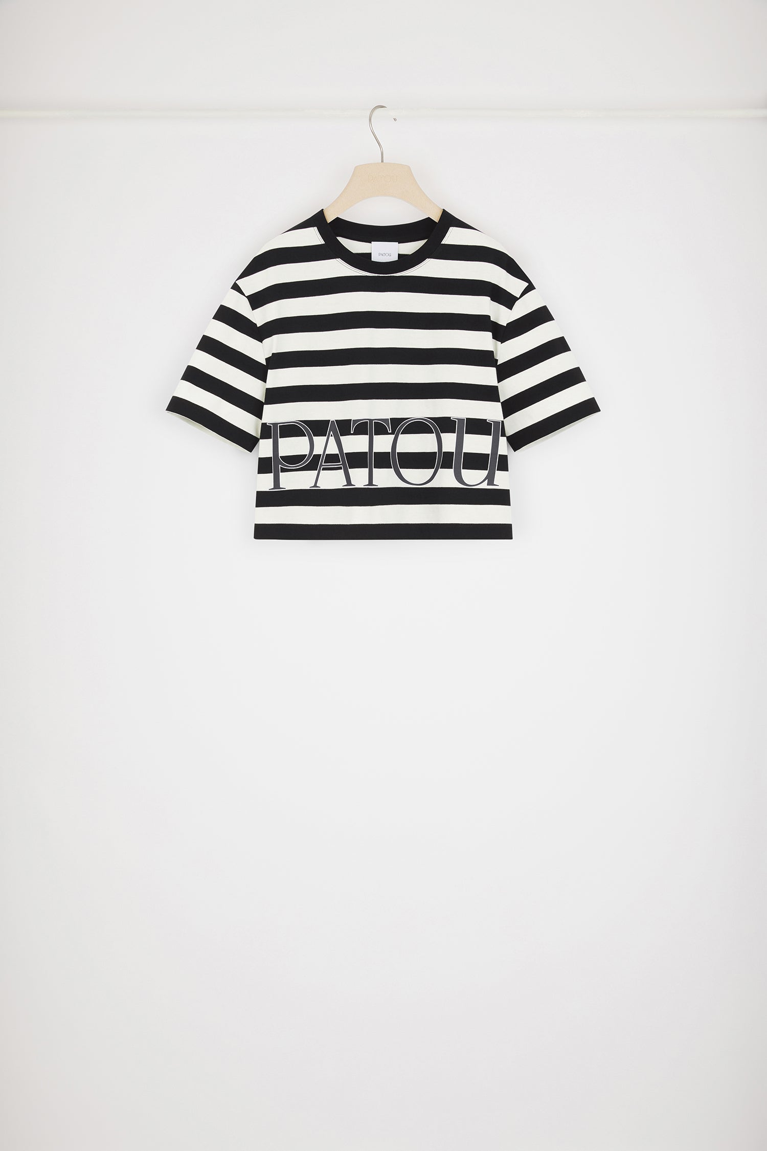 Patou JE1099990911B t-shirt coton bio rayé noir gris
