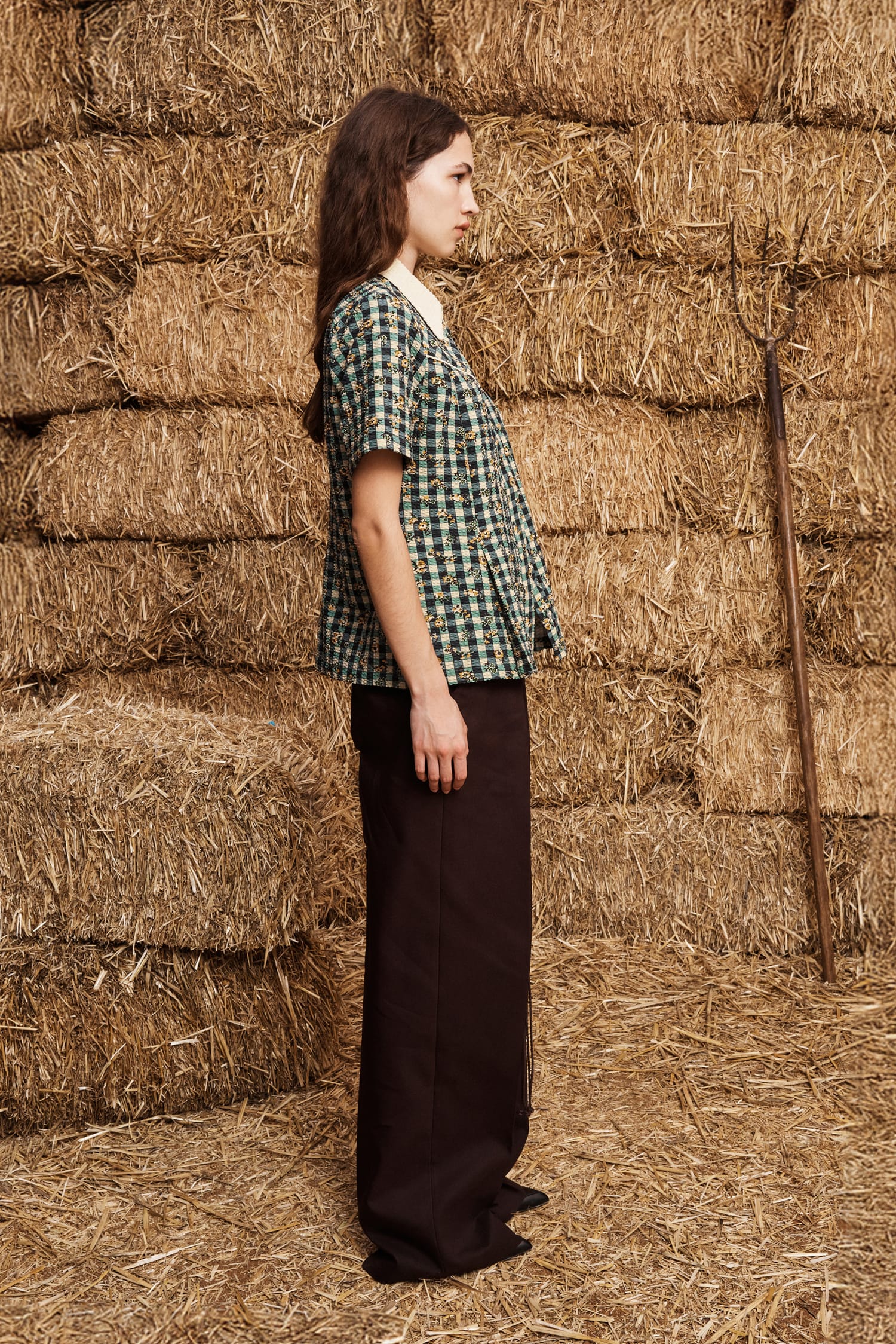 Alemais Outrider Seersucker chemise coton taille 10