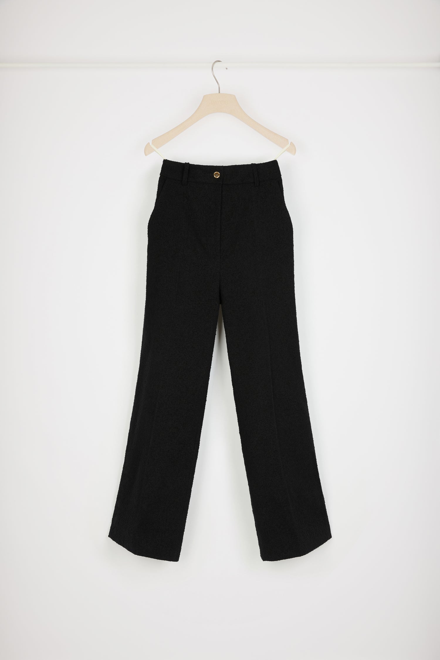 Patou P23TR001 pantalon tweed stretch noir 34