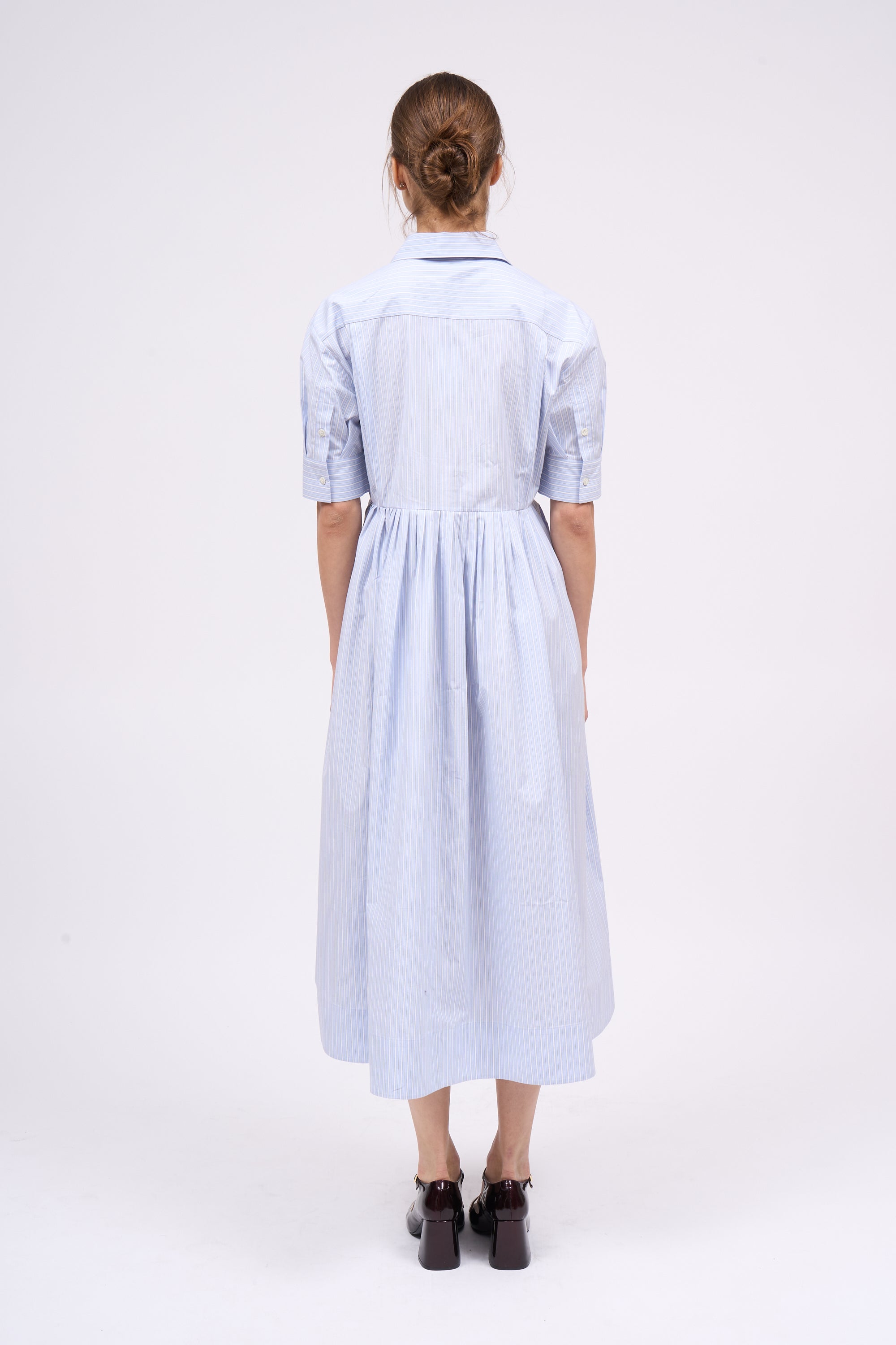 Paul & Joe Robes Flandres robe-chemise coton bleu ciel
