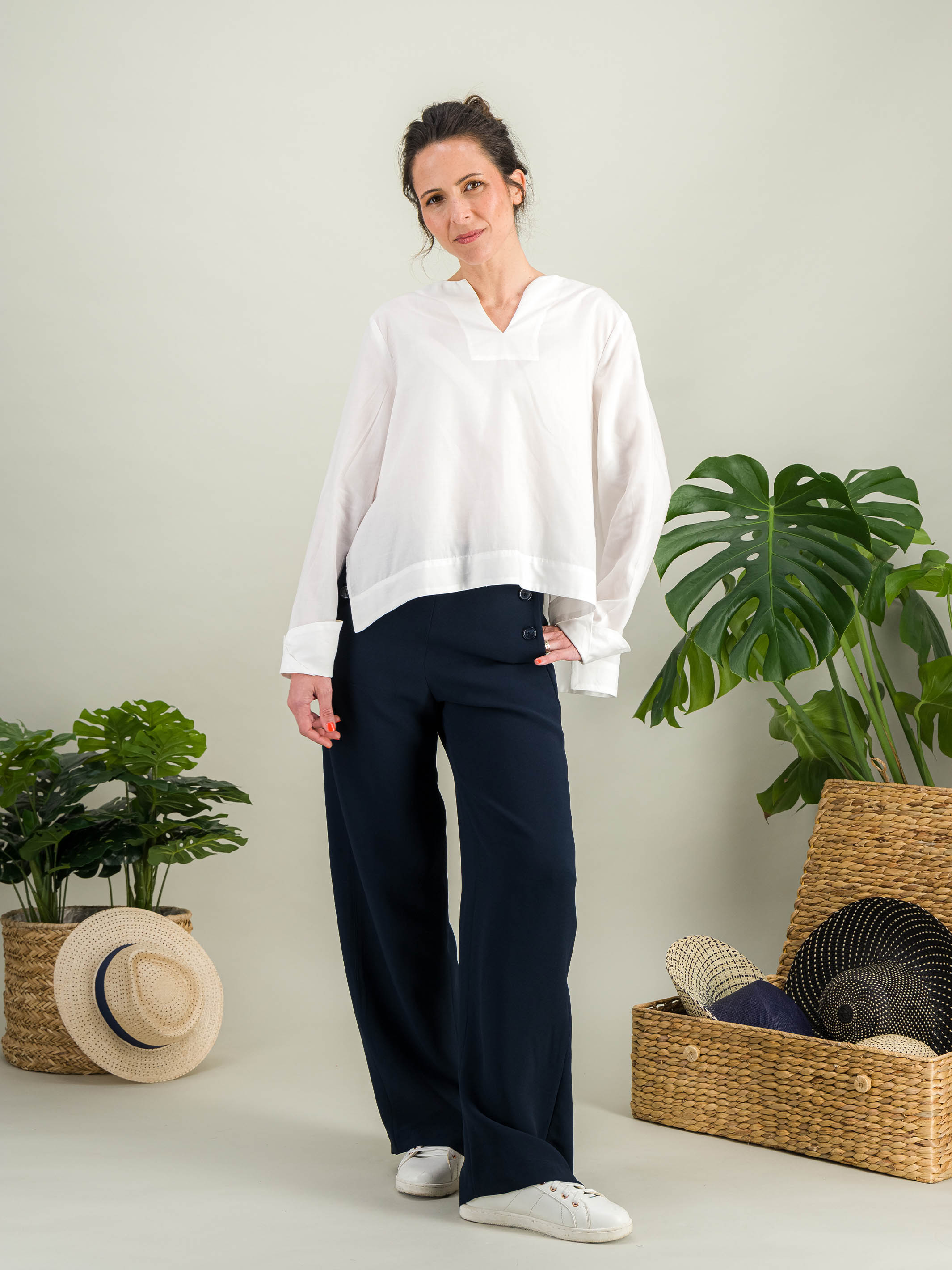 Anahide Saint André Elise chemise coton blanc popeline