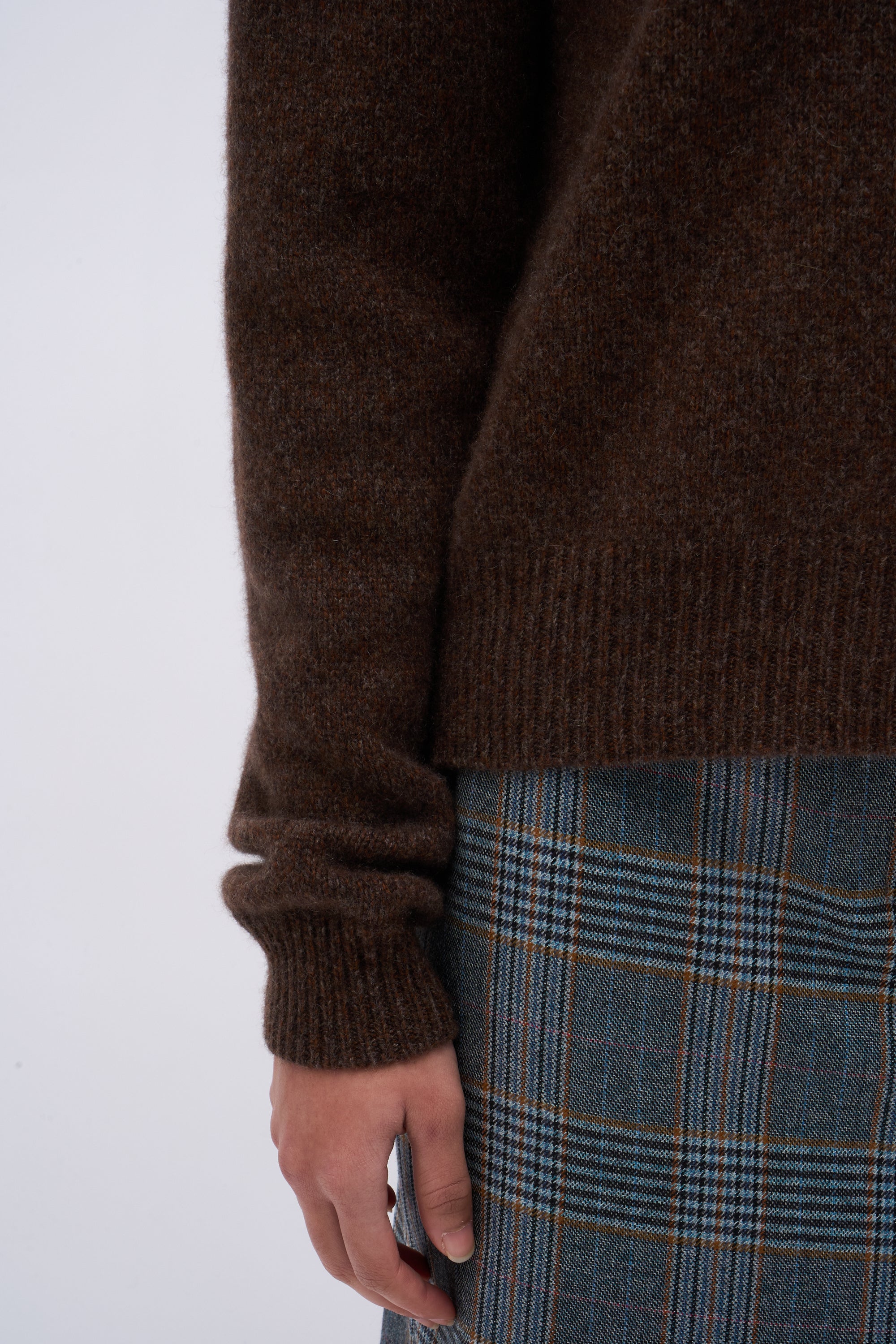PAUL & JOE Felicien pull cachemire col rond marron