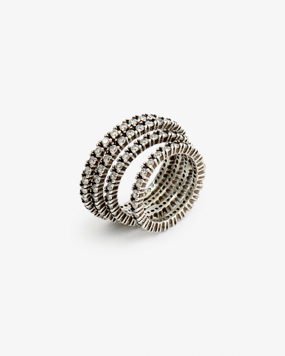 Isabel Marant Lauren BG0025FA bague argenté lot 4 verre