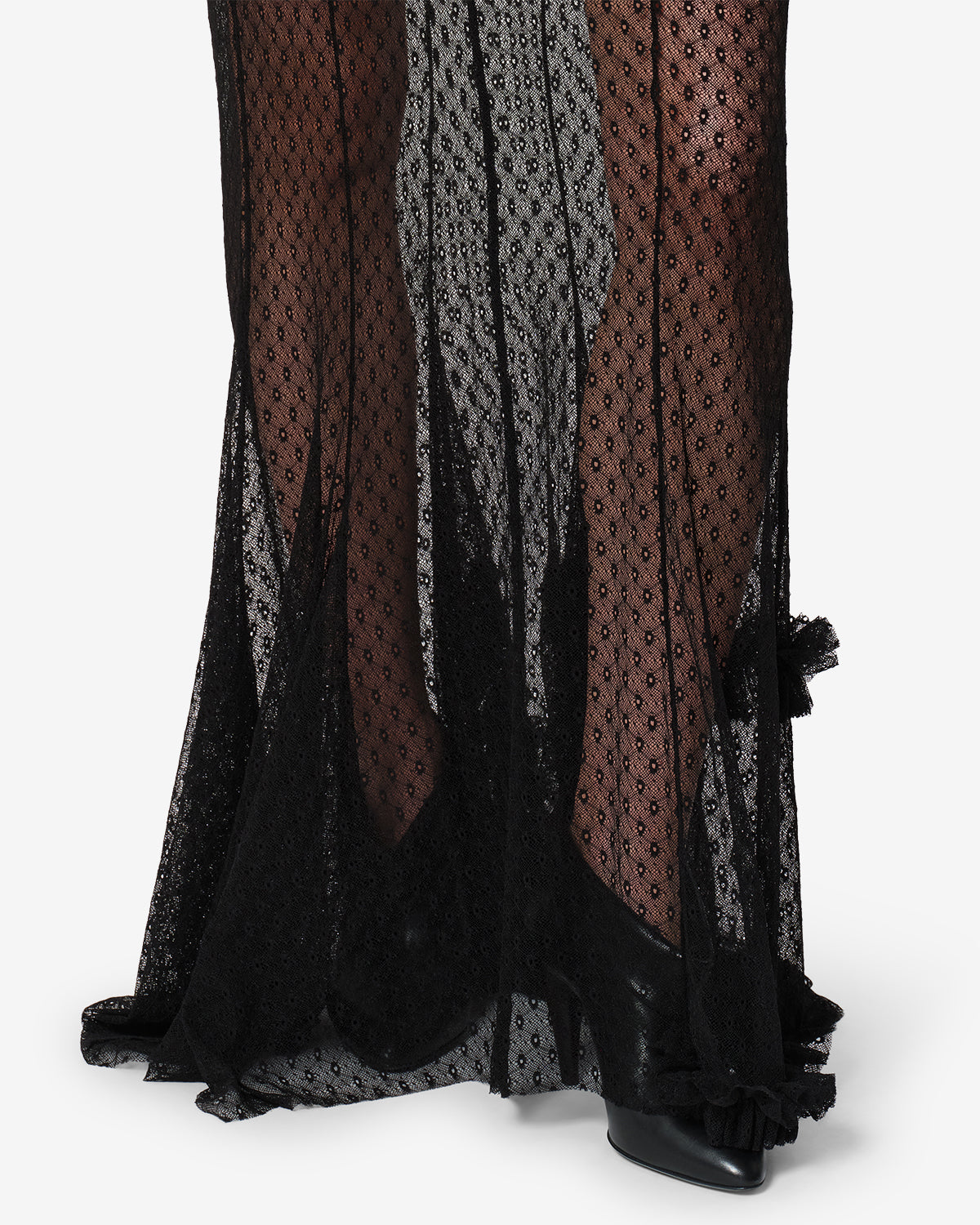 Isabel Marant Ioana jupe dentelle noir longue T0-T2
