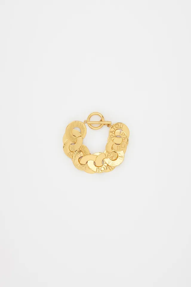 Patou JW095 bracelet laiton doré pièces Gold