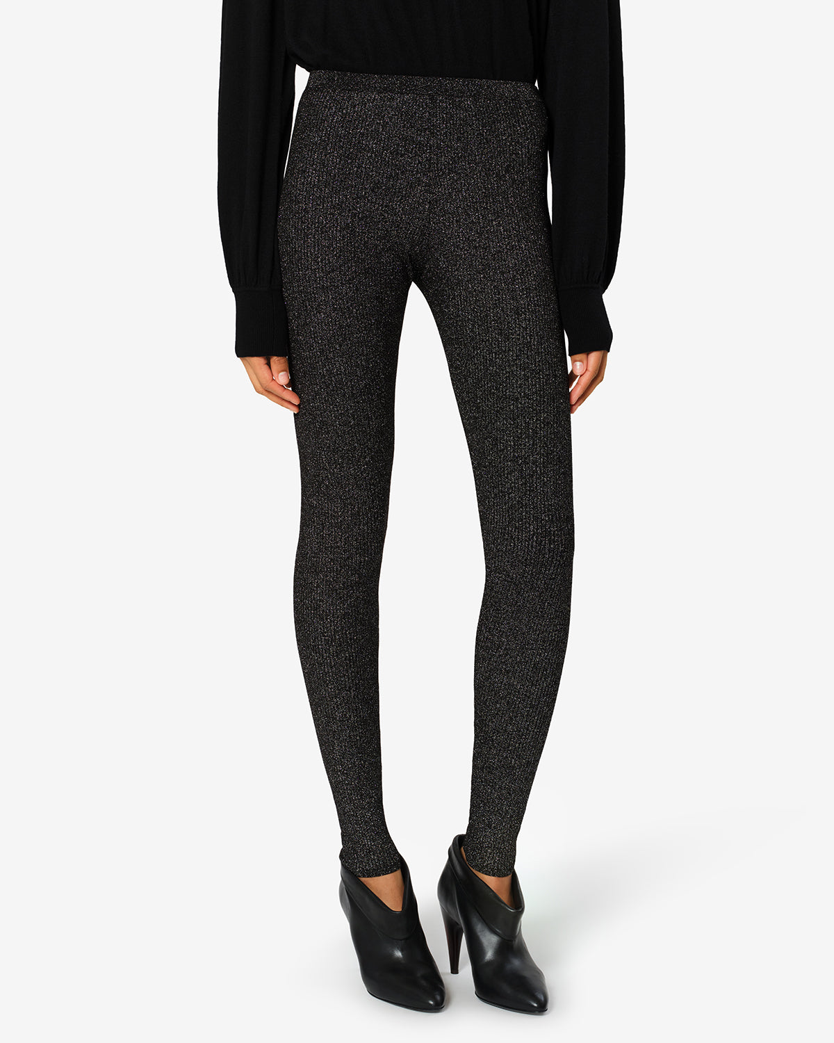 Isabel Marant Maritza pantalon legging noir lurex