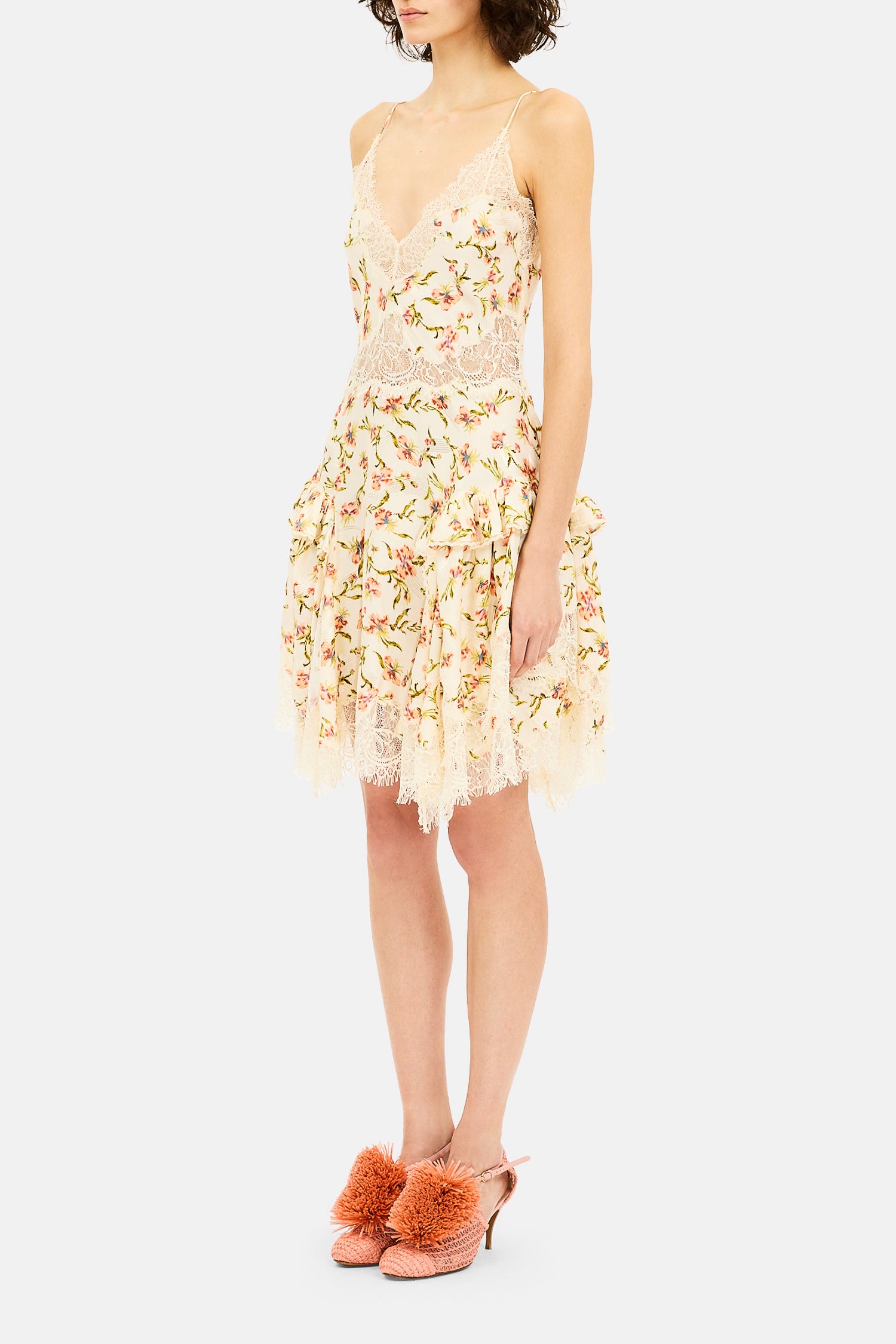 Ulla Johnson Lucina robe mini Opal fines bretelles soie