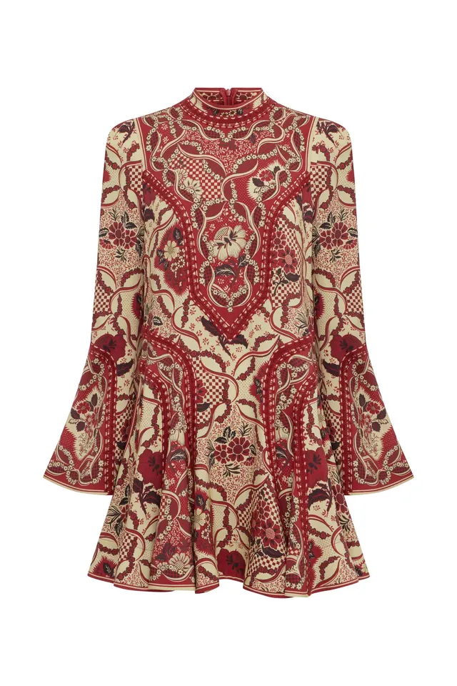 Alemaïs Kenny robe mini évasée viscose lin