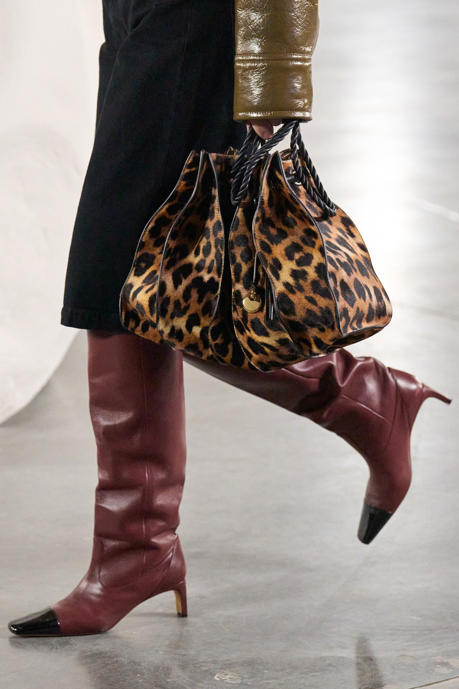 Ulla Johnson Adria tote cuir Leopard grand cabas
