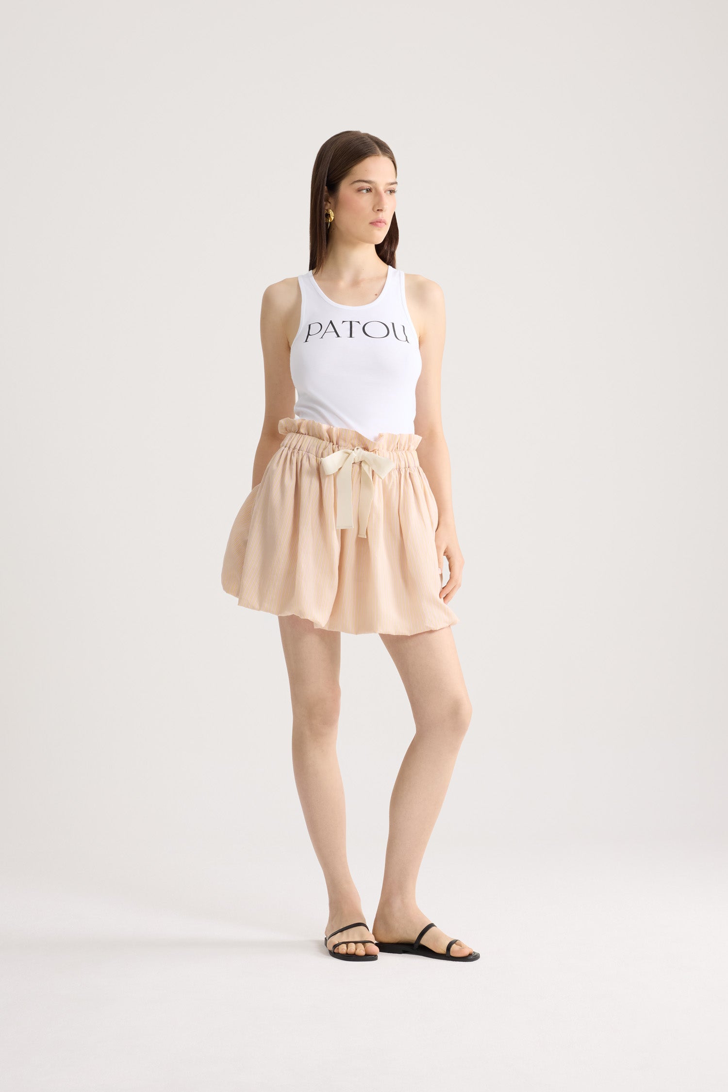 Patou SK11602515971 jupe bouffante Shell Beach Stripes voile