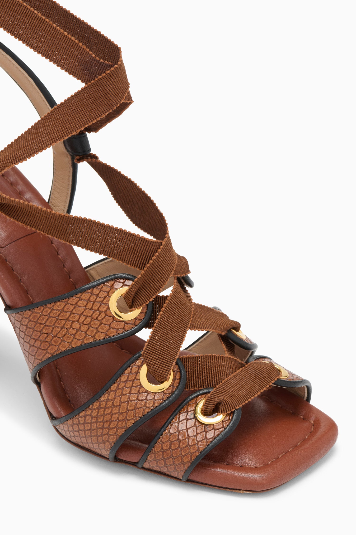 Ulla Johnson Artemis UJ46012A sandales Sierra python 95mm
