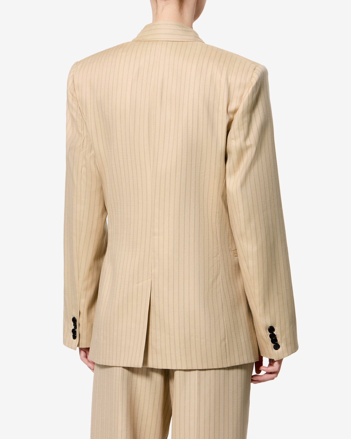 Isabel Marant Ranya veste beige laine cintrée