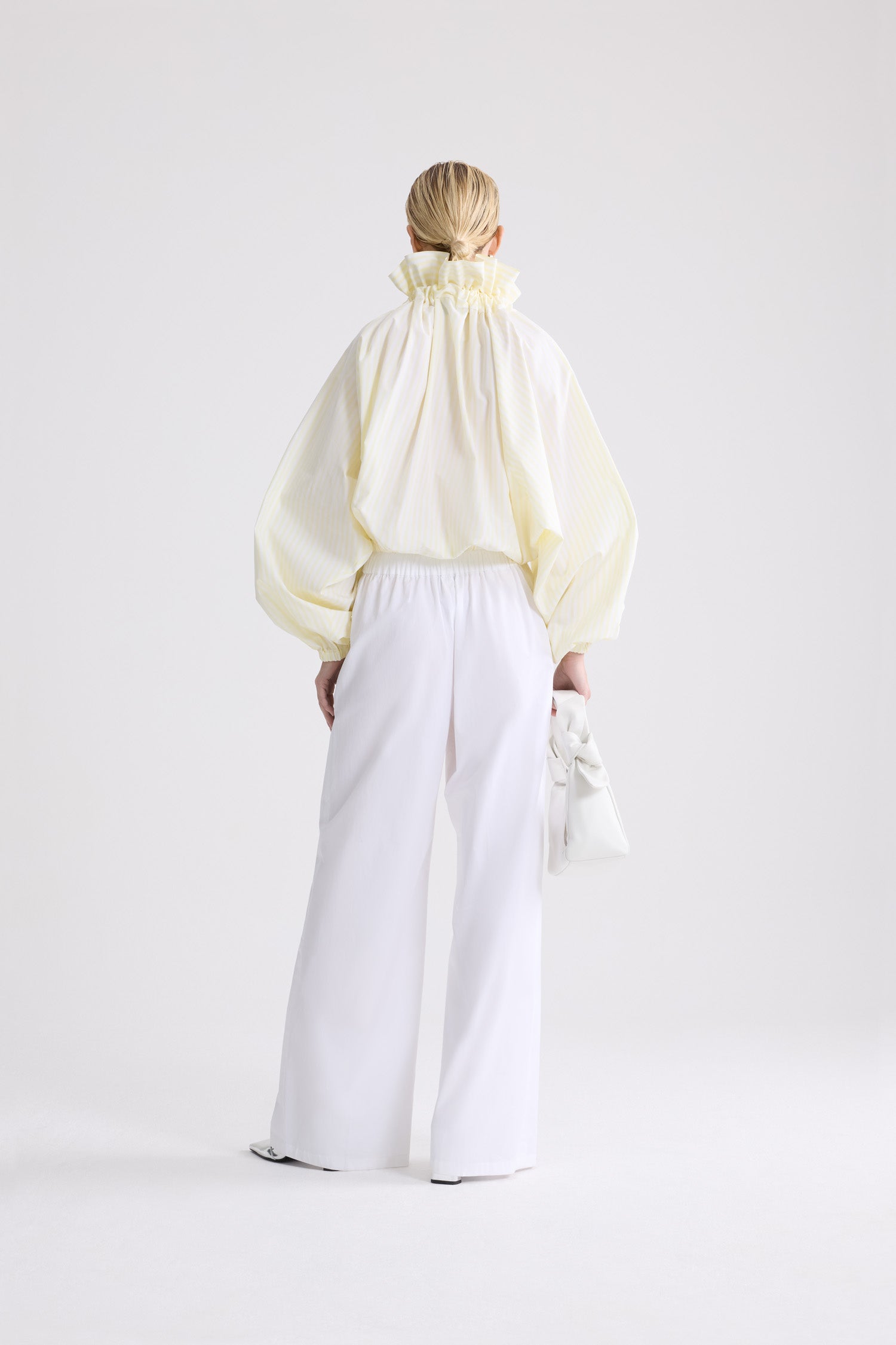 Patou TO017 top rayé jaune coton bio volumineux