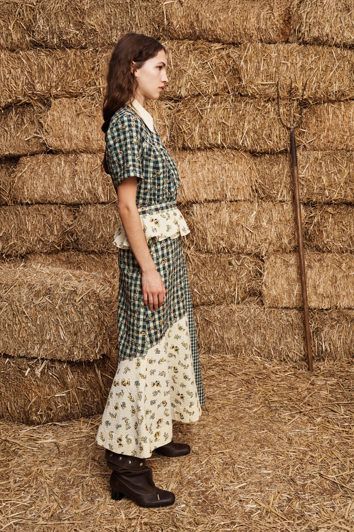Alemaïs Outrider Seersucker jupe midi taille 8