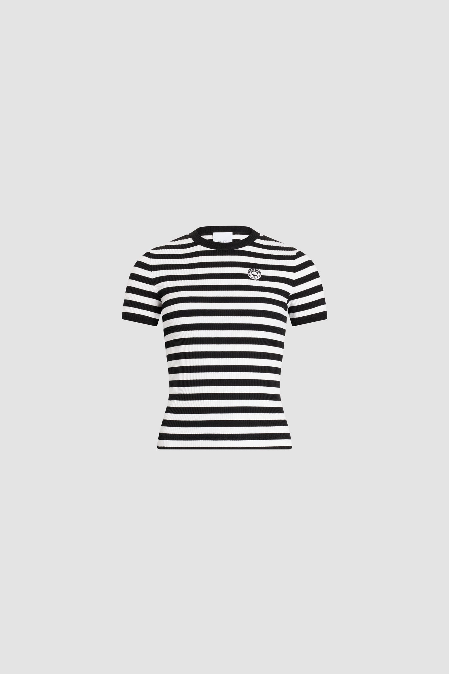 Patou JE232 t-shirt rayé noir blanc coton