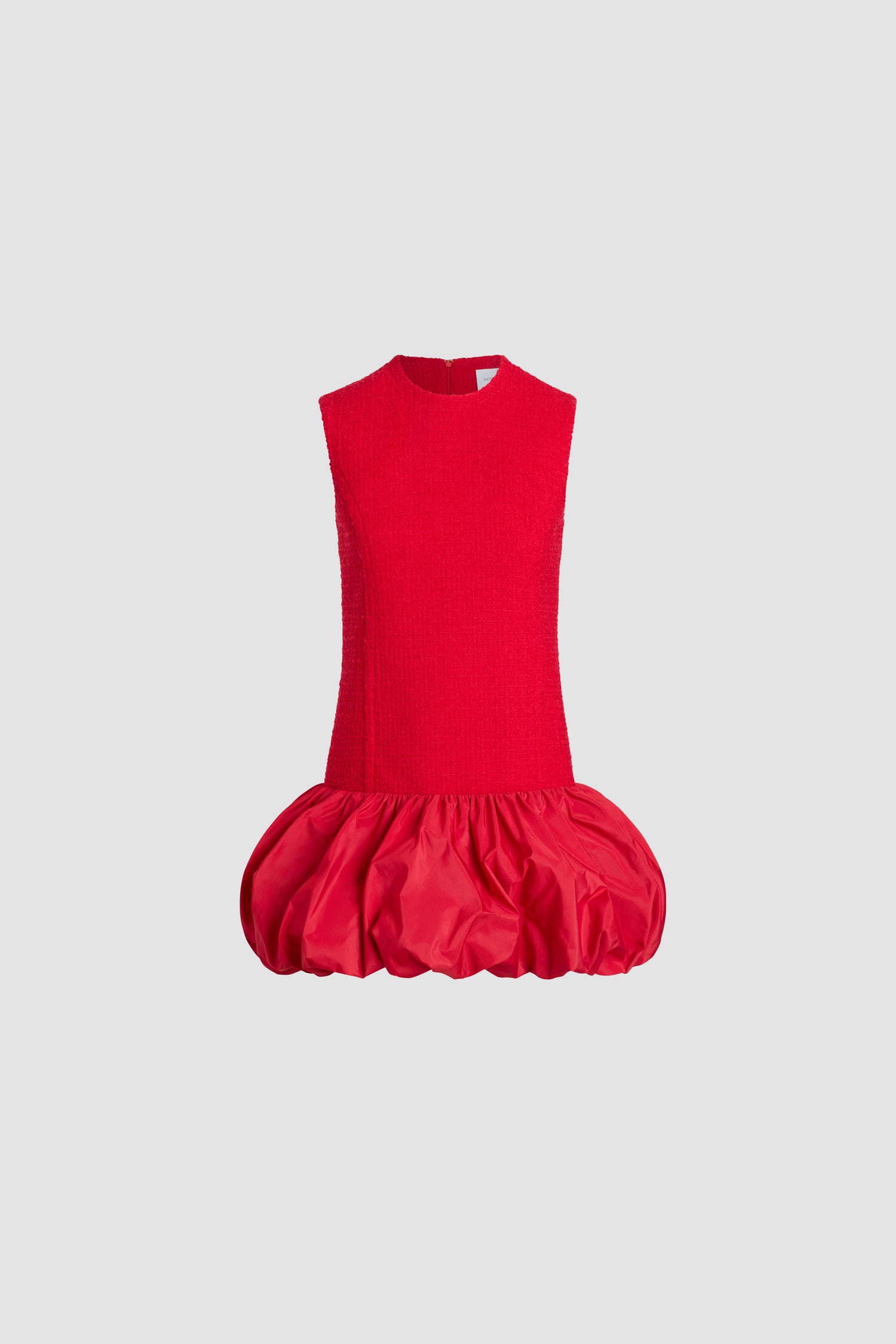 Patou H25DR2050223312R robe rouge tweed laine Scarlet