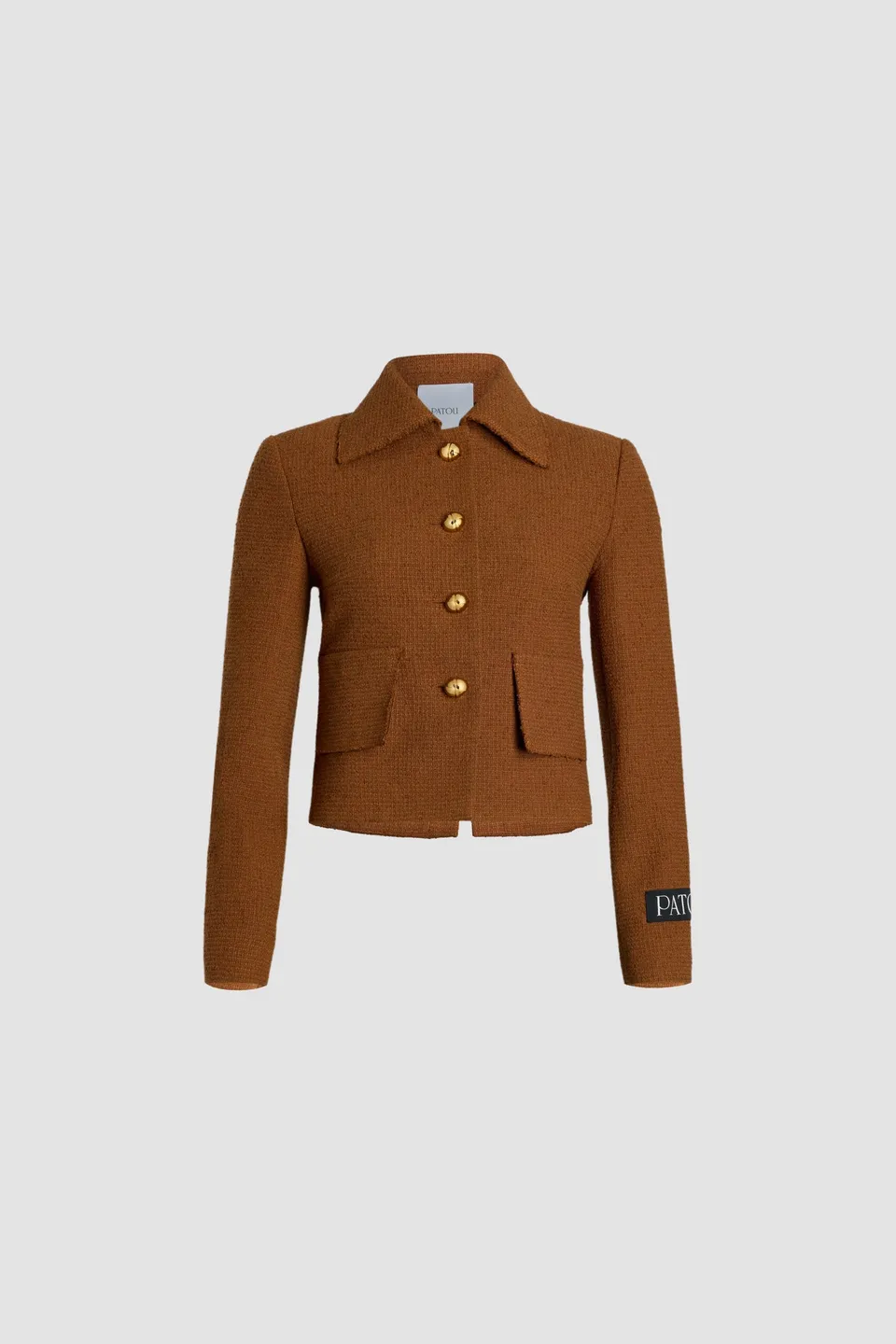 Patou Jackets veste courte JA043 tweed marron 34-44