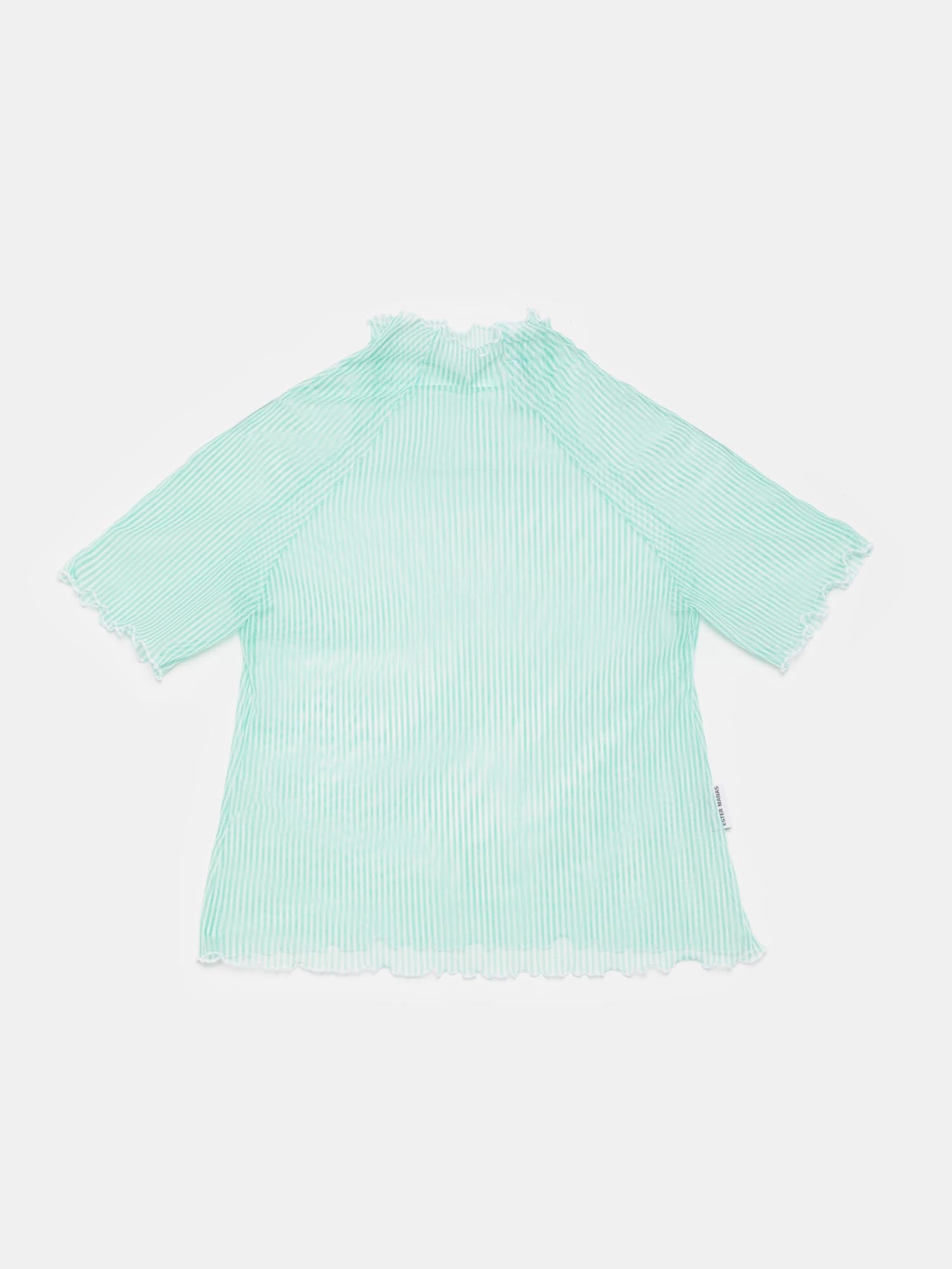 Ester Manas Easy haut Mint Striped crop mesh