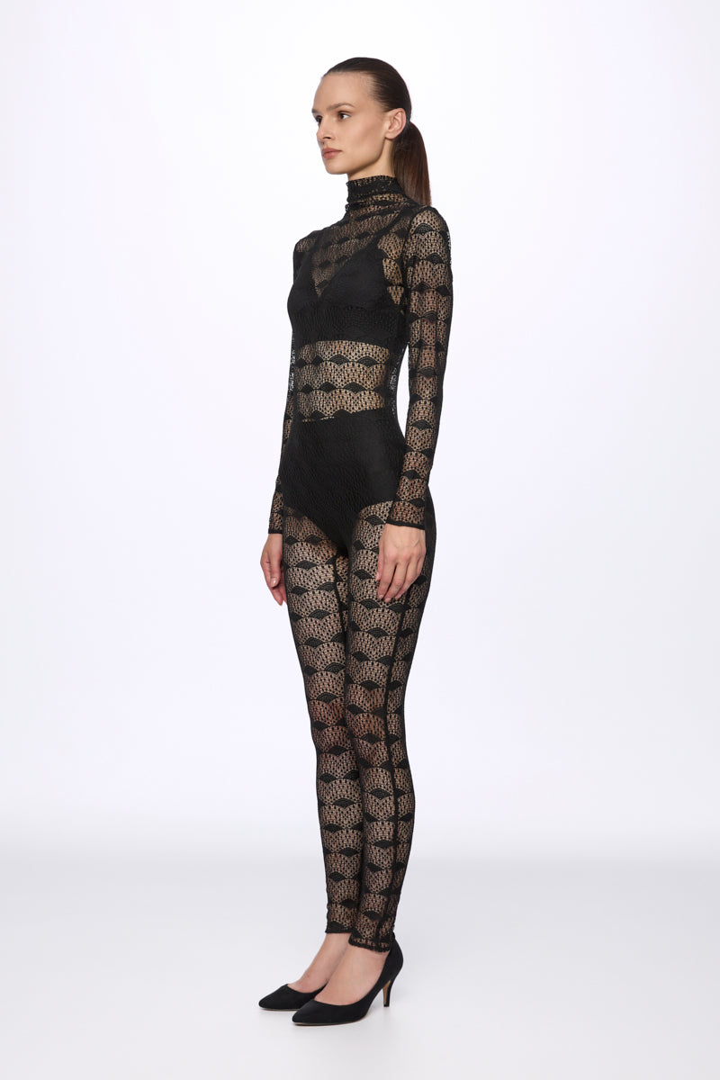 ATU Body Couture Catsuits combinaison dentelle col montant