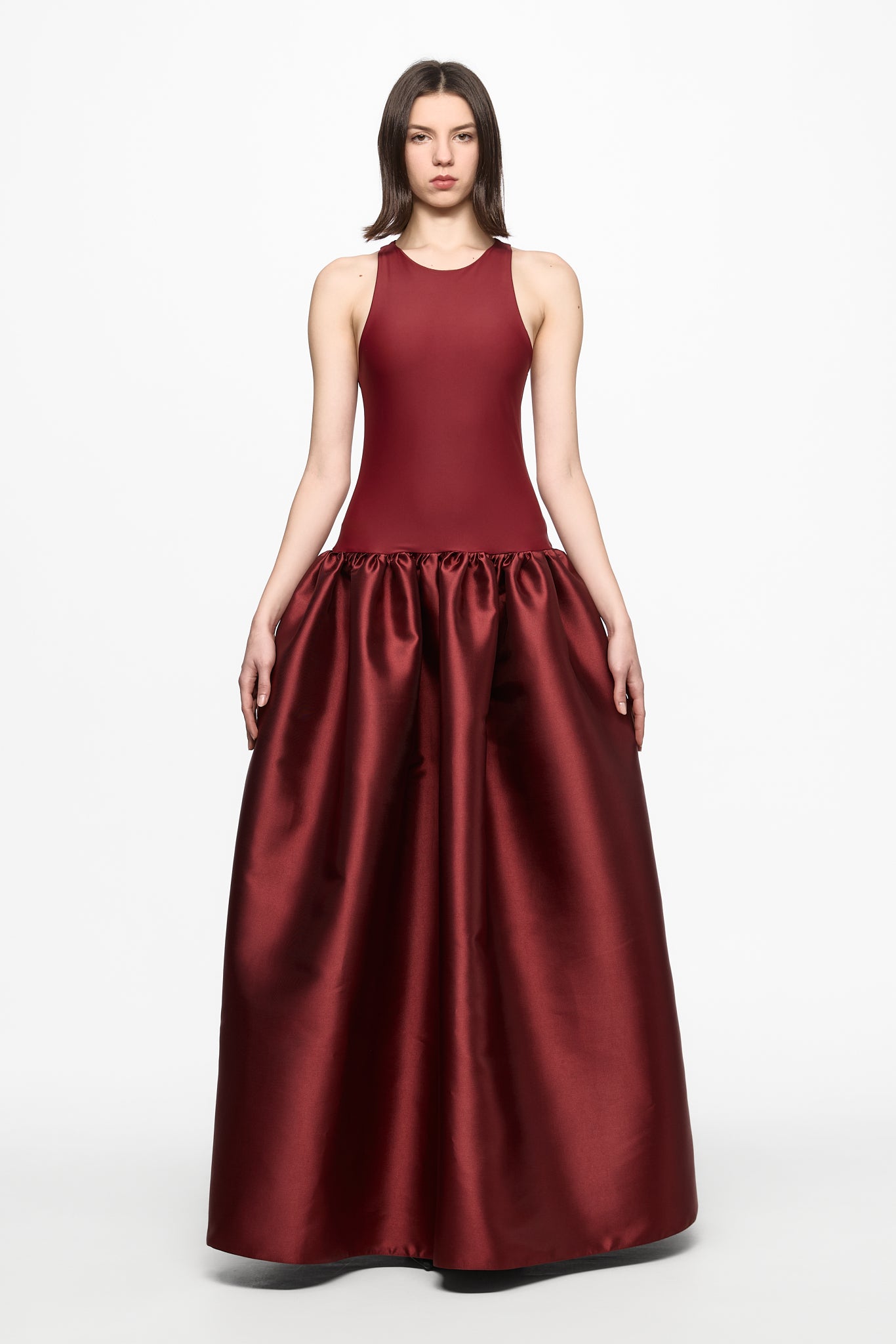 ATU Body Couture robe longue bordeaux jupe taffetas taille S