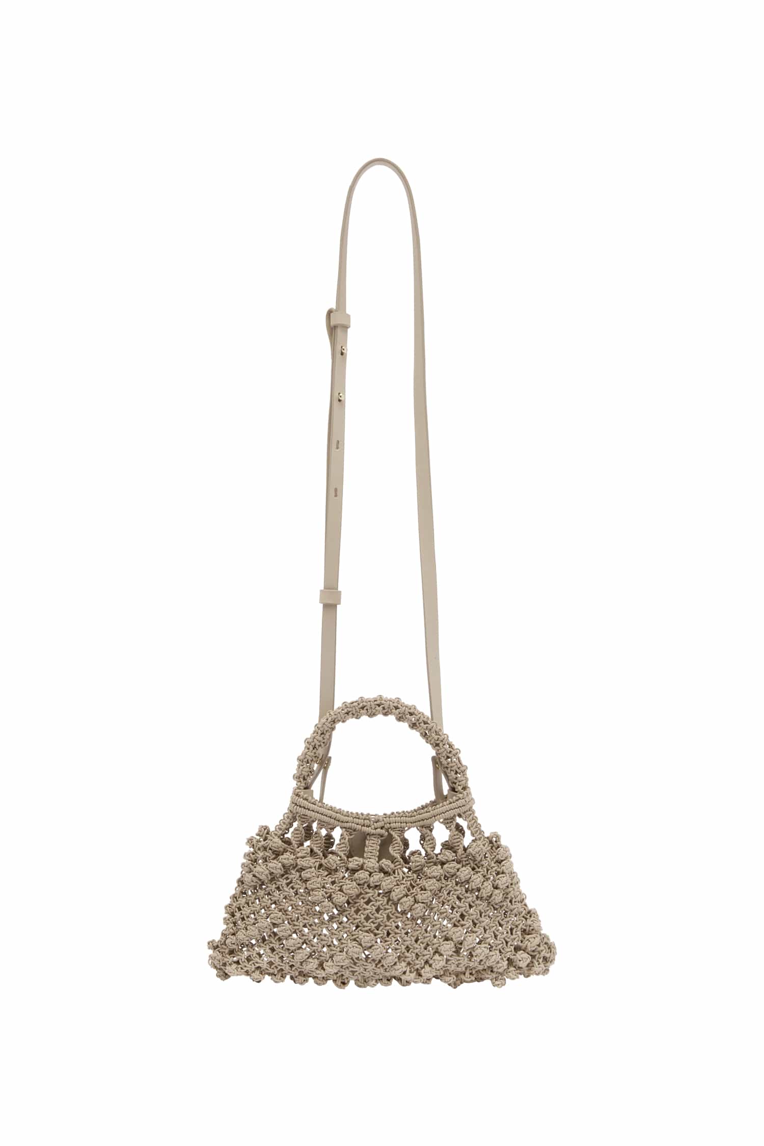 Alemäis Accessories Leather Macramé Micro Crescent sac cuir OS