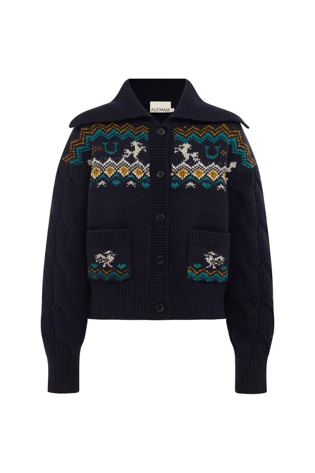Alemaïs Patsy Knit Cardigan gilet laine mérinos taille M
