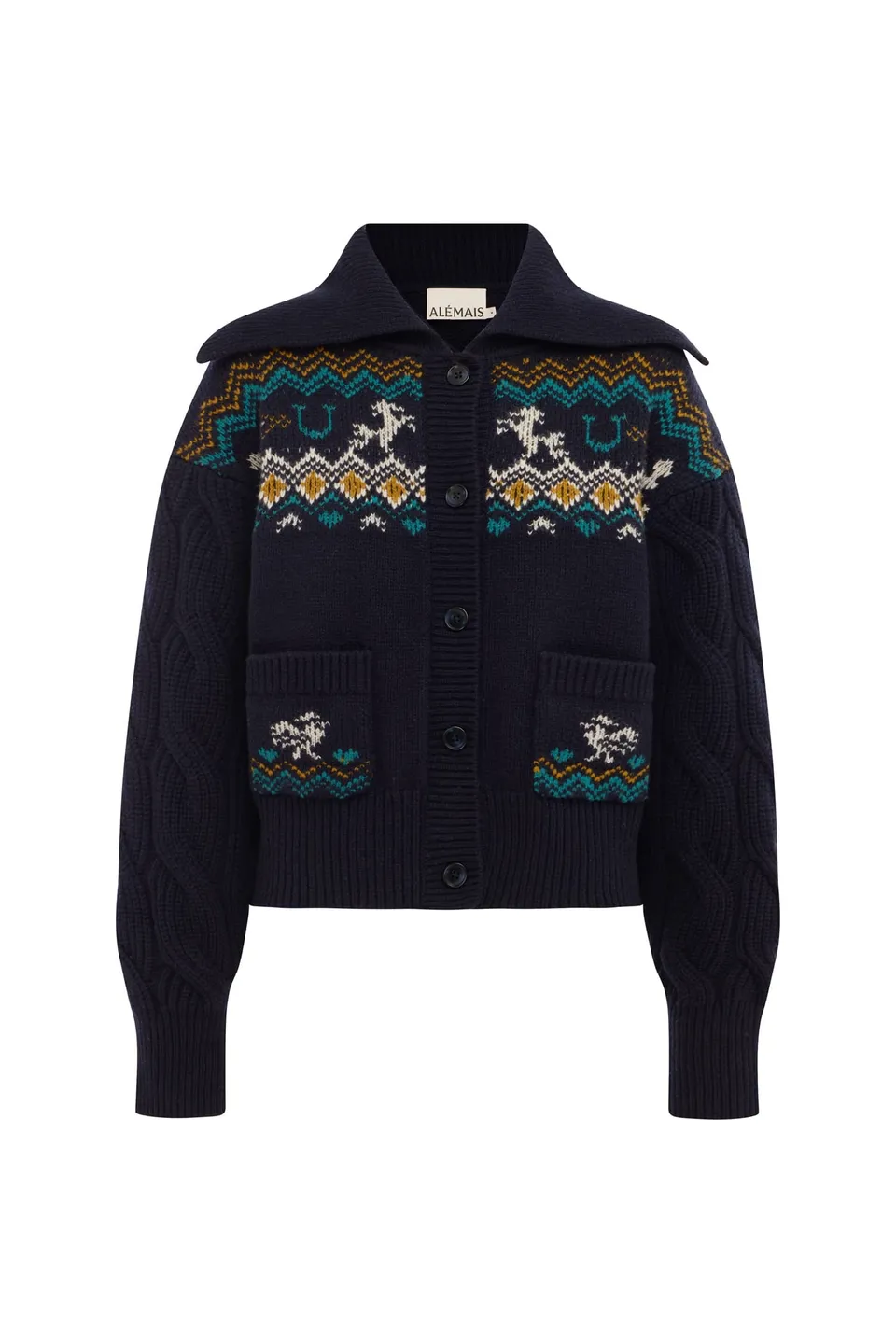 Alemaïs Patsy Knit Cardigan gilet laine mérinos taille M