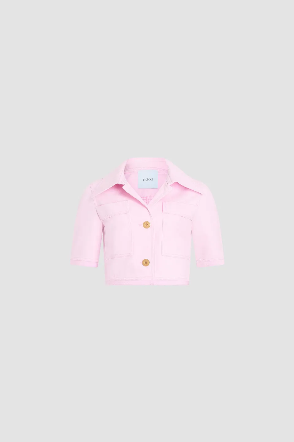 Patou JA048 veste manches courtes rose coton bio denim