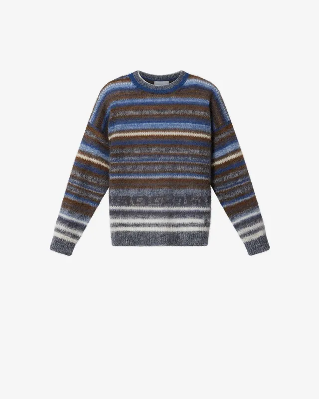 Isabel Marant Scolan pull mohair nuit rayures loose