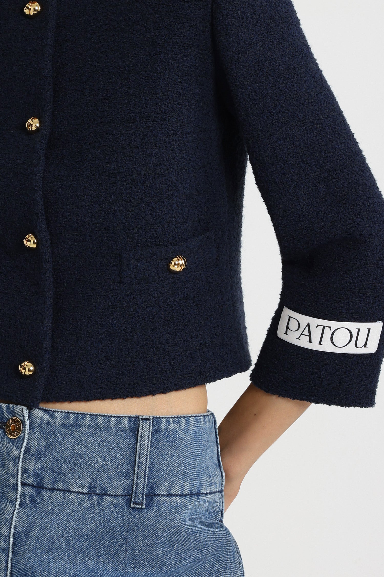 Patou Jackets veste tweed marine 34-44 coton bio