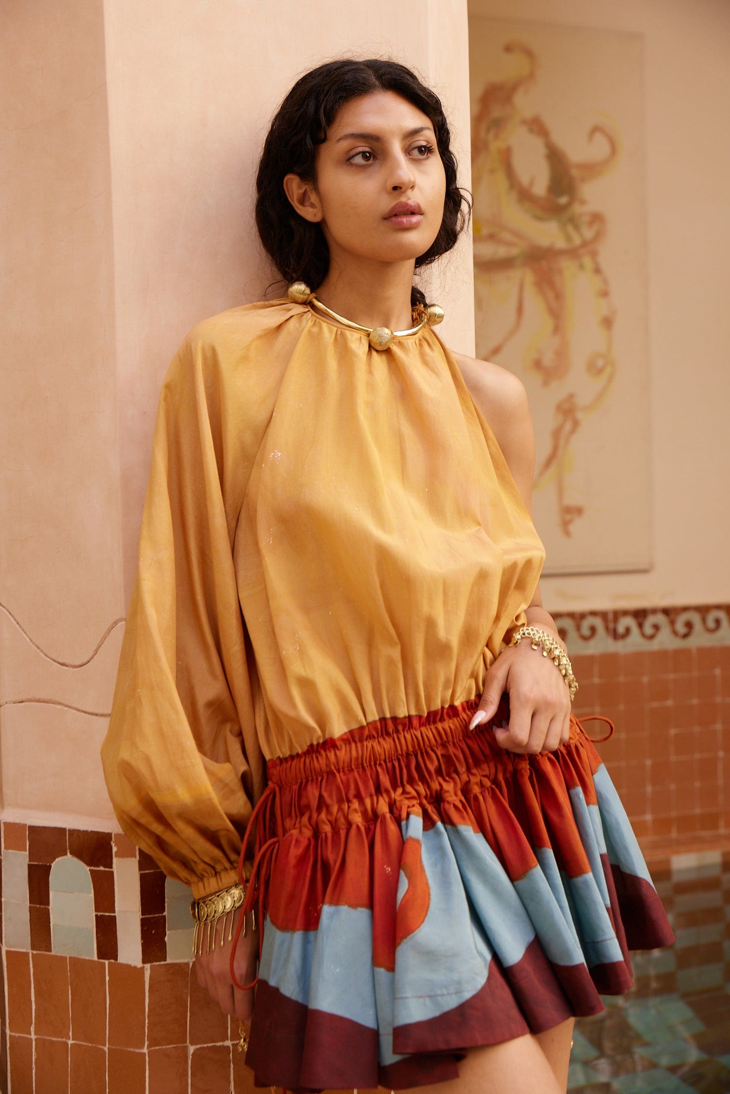 Alemaïs Desert Mini Dress robe mini soie cordon